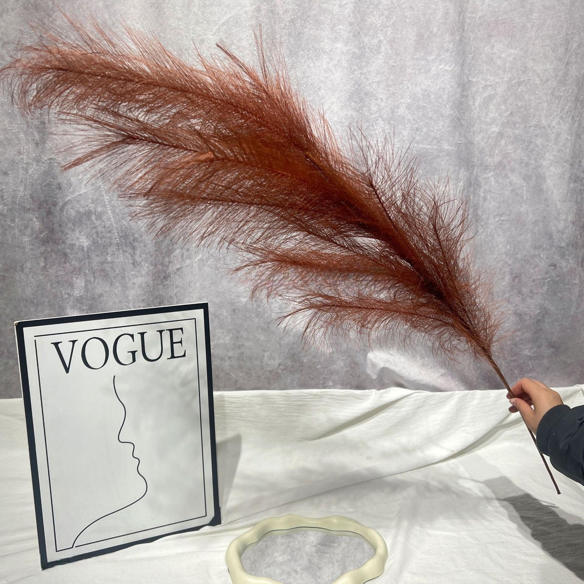 Single Stem Silk Flower in Autumn Orange | Perfect Accent for Seasonal Styling FS-1012C