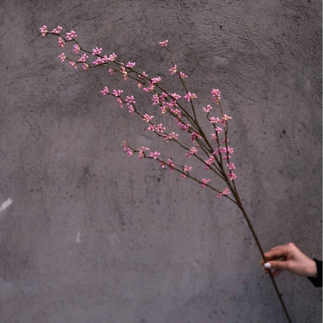 Single Stem Magenta Pink Silk Flower | Faux Floral for Modern Home Decor FS-1010C