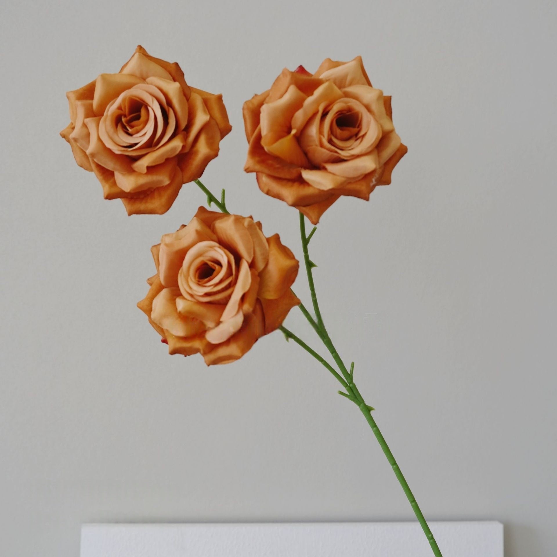 Single Stem Silk Flower in Autumn Orange | Perfect Accent for Seasonal Styling FS-1012C