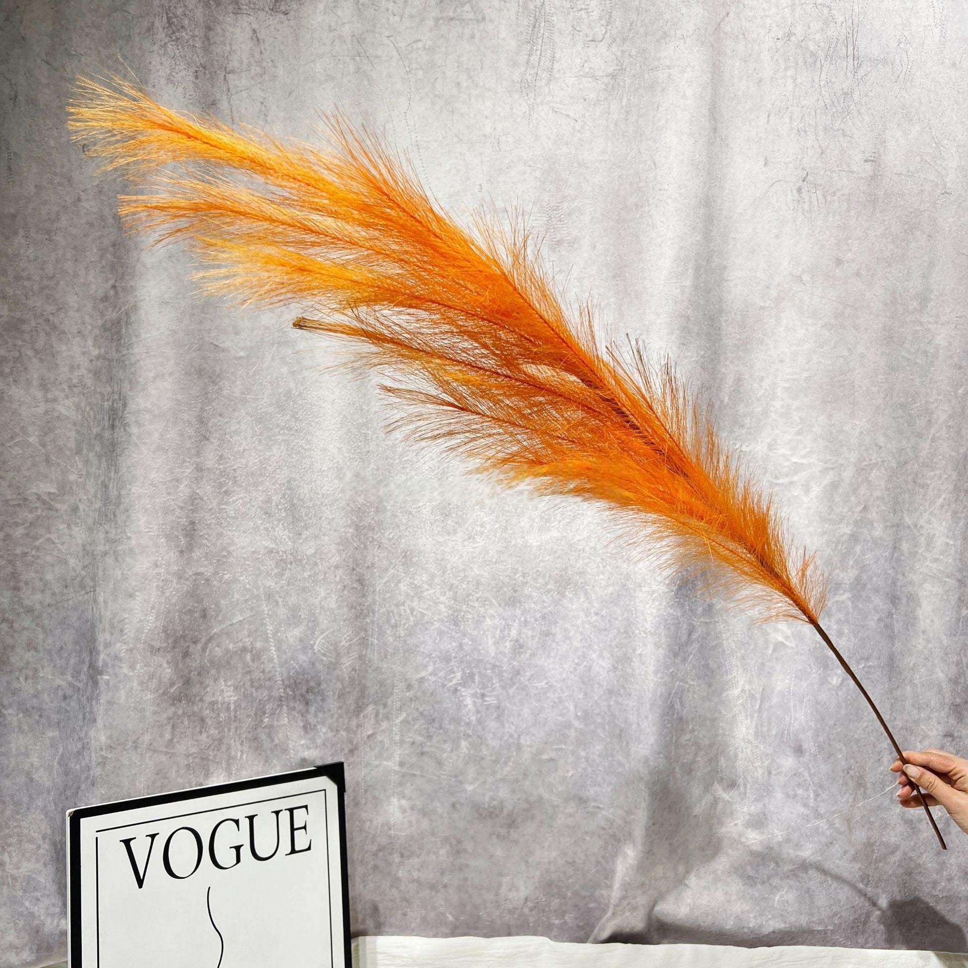 Single Stem Faux Flower in Autumn Orange | Perfect Accent for Home or Event Decor FS-1011C