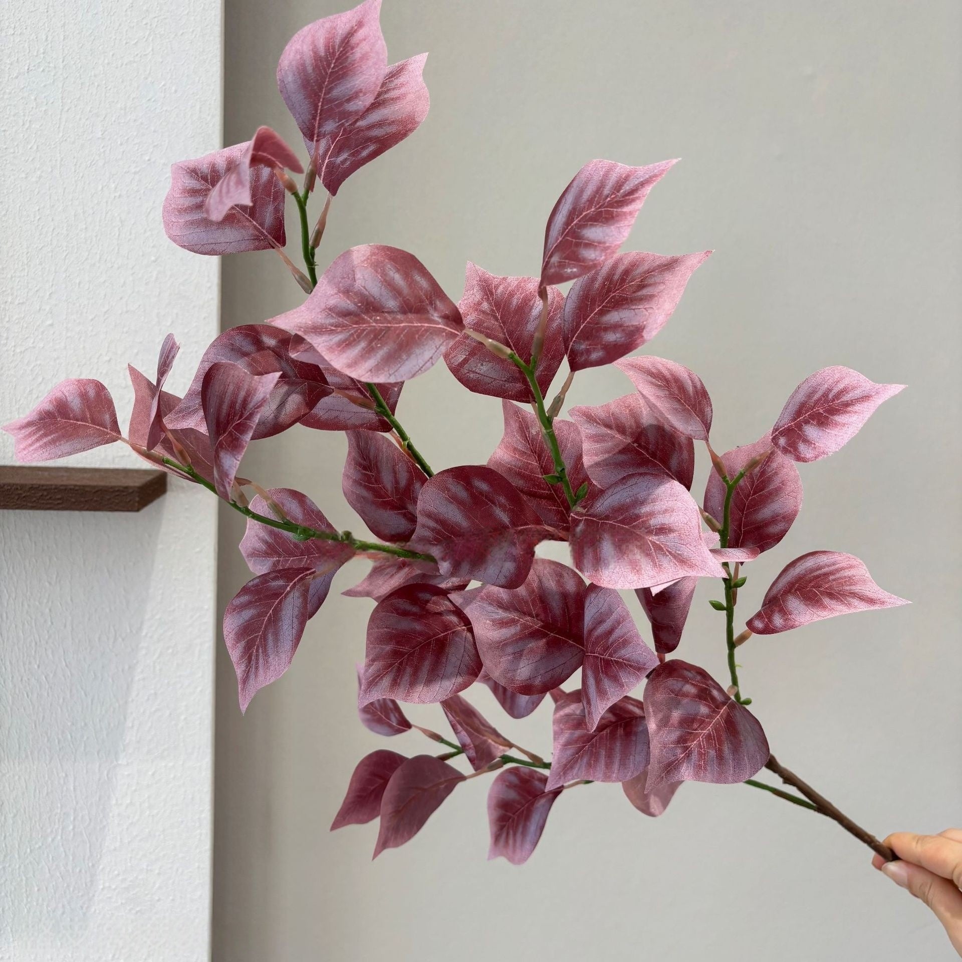 Single Stem Faux Flower in Burgundy | Statement Piece for Home Decor FS-1007C