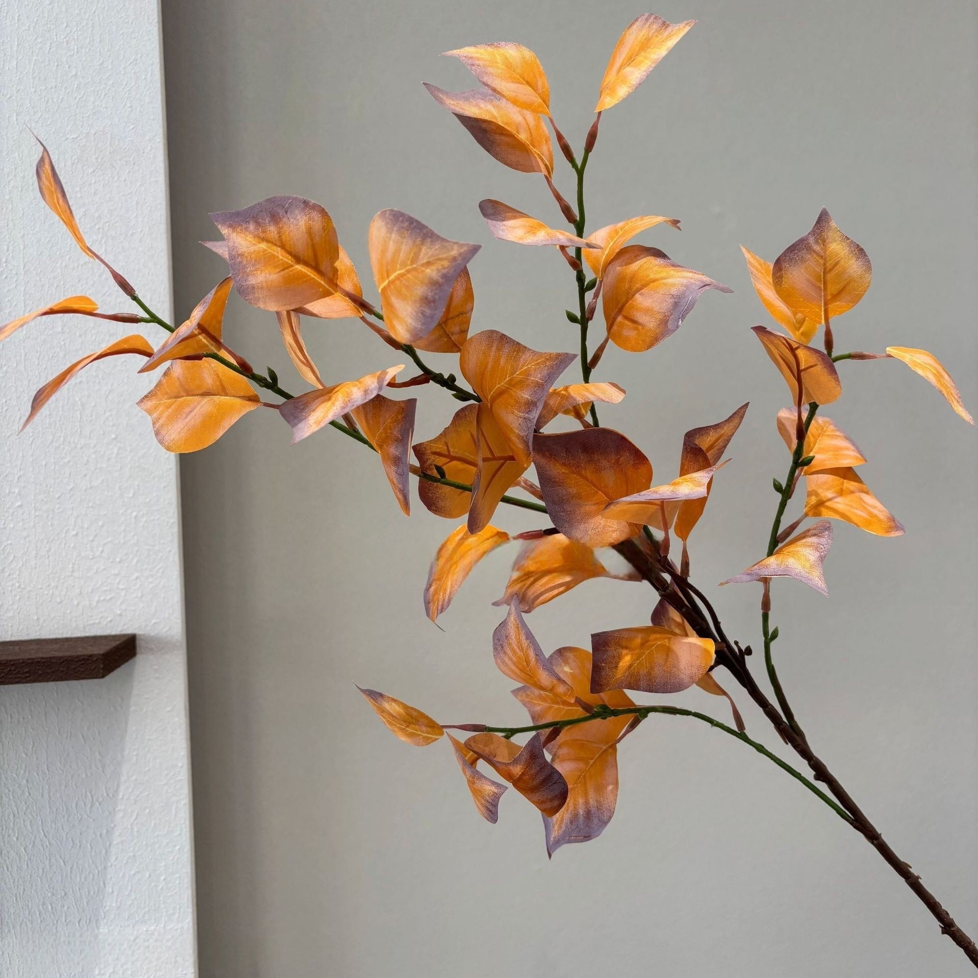 Single Stem Faux Flower in Autumn Orange | Perfect Accent for Home or Event Decor FS-1011C
