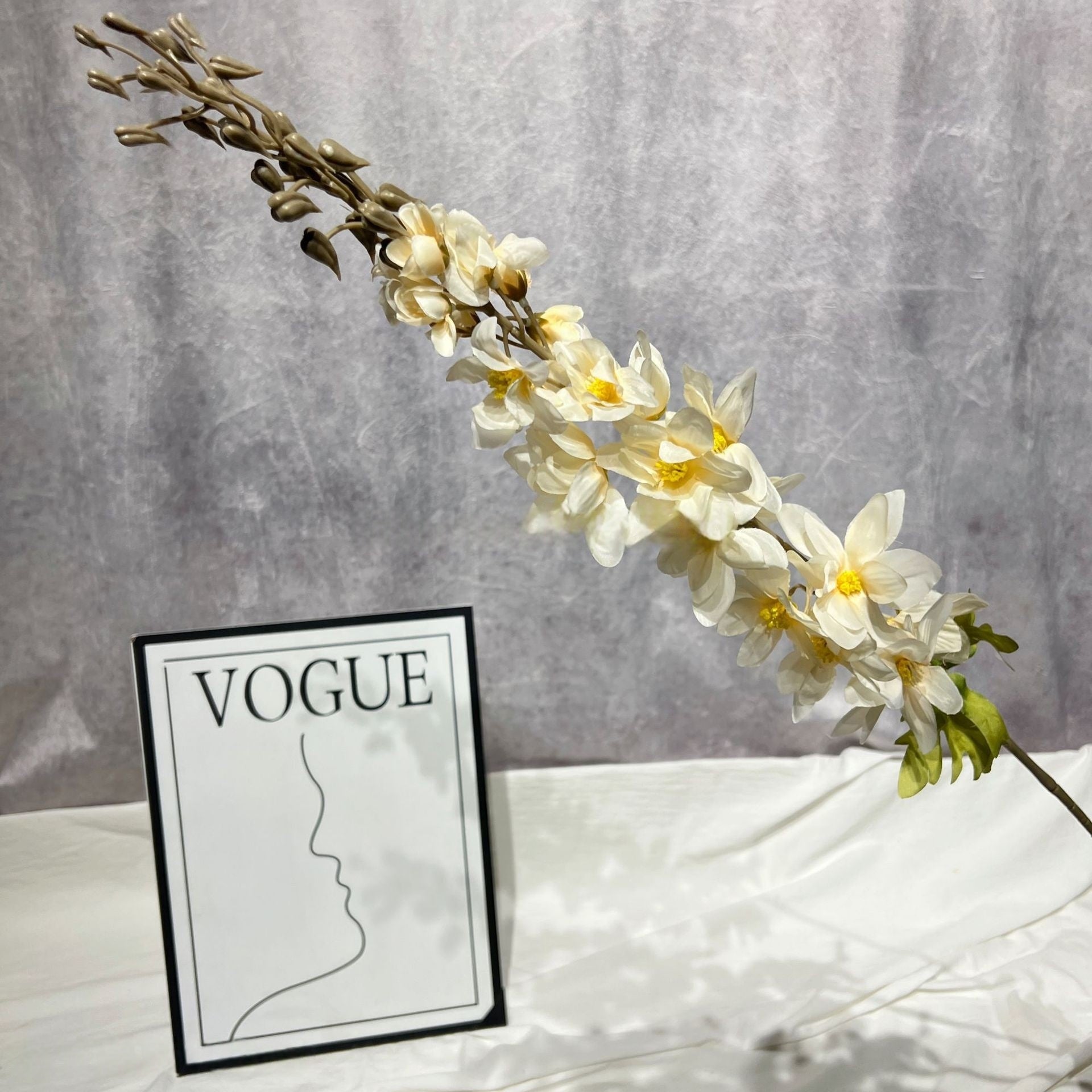 مجموعة زهور صناعية سوداء ووردية – ديكور خلفية حفلة عيد ميلاد حديث مع ترتيب زهور مزيفة FA-255