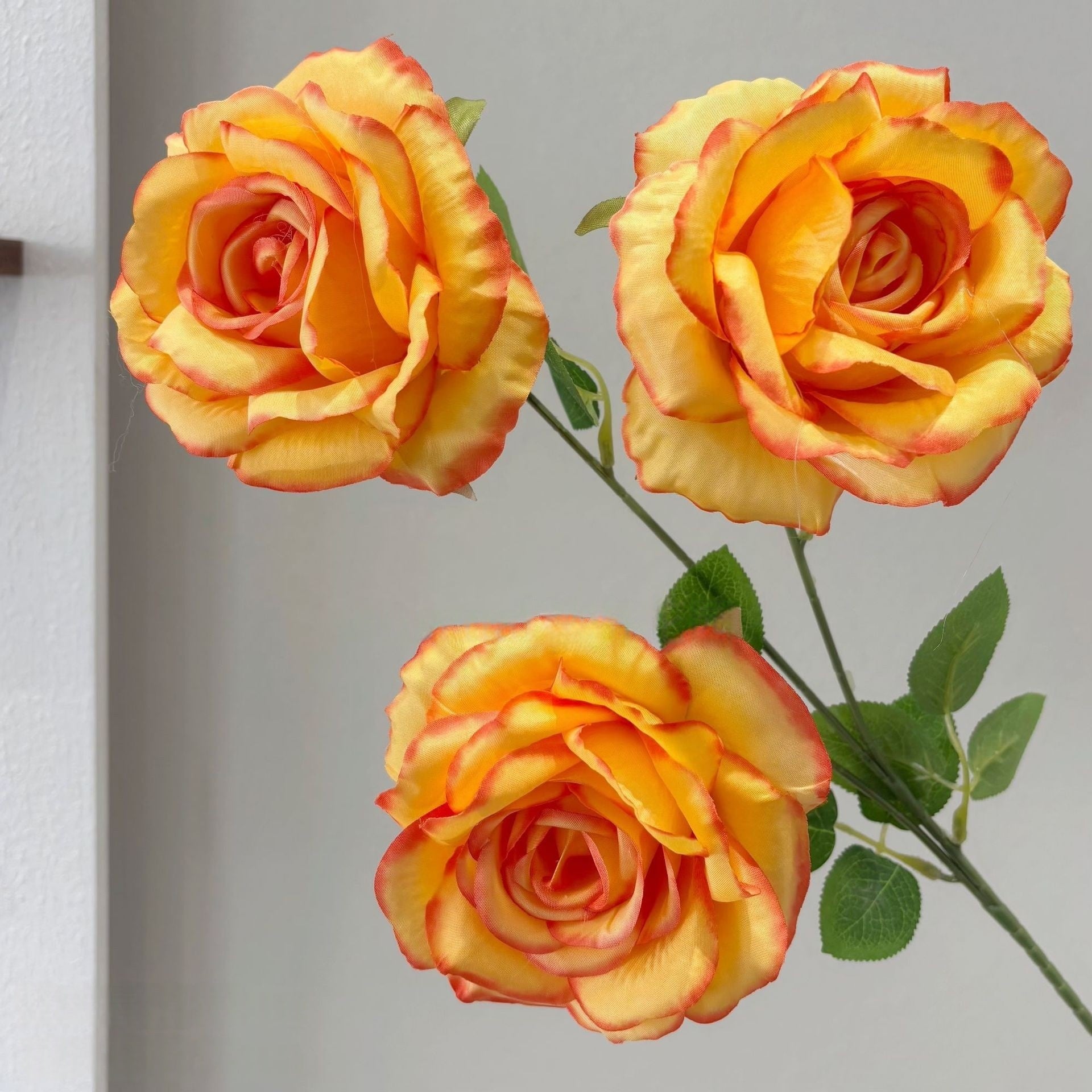 Single Stem Silk Flower in Autumn Orange | Perfect Accent for Seasonal Styling FS-1012C