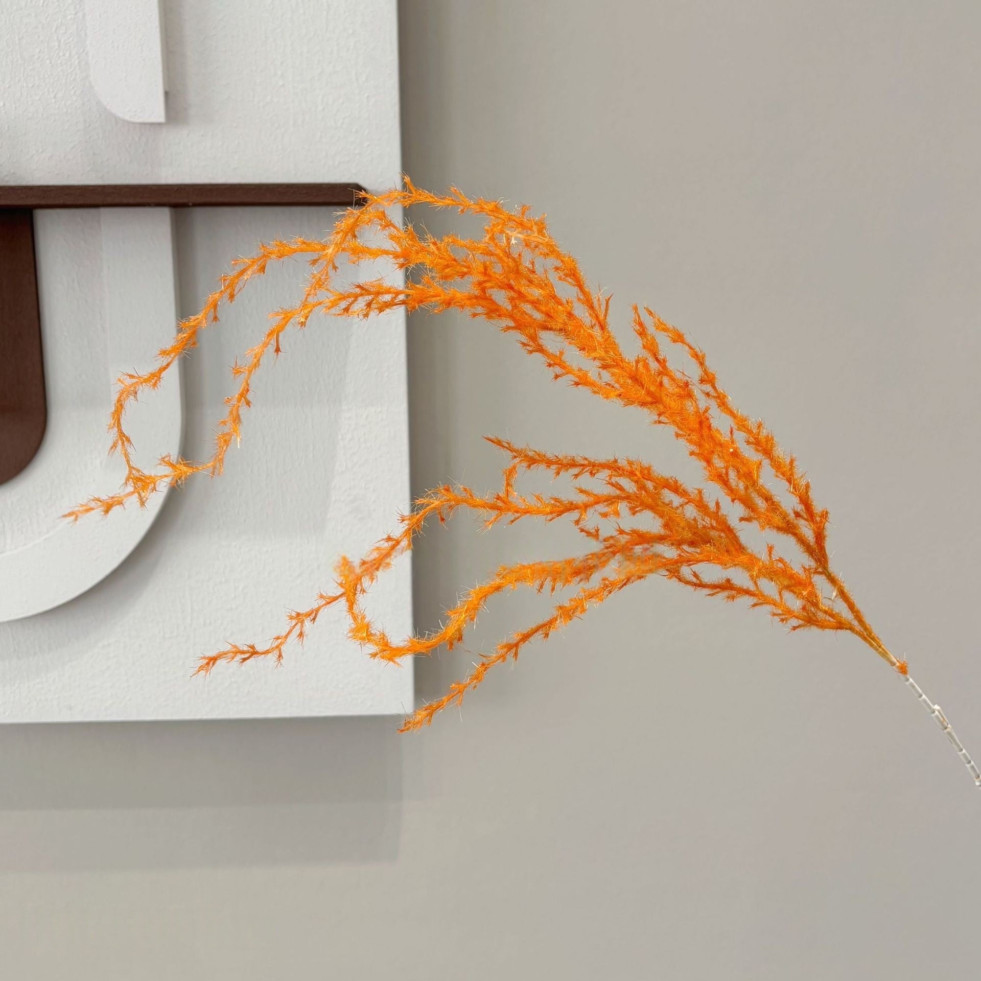 Single Stem Faux Flower in Autumn Orange | Perfect Accent for Home or Event Decor FS-1011C