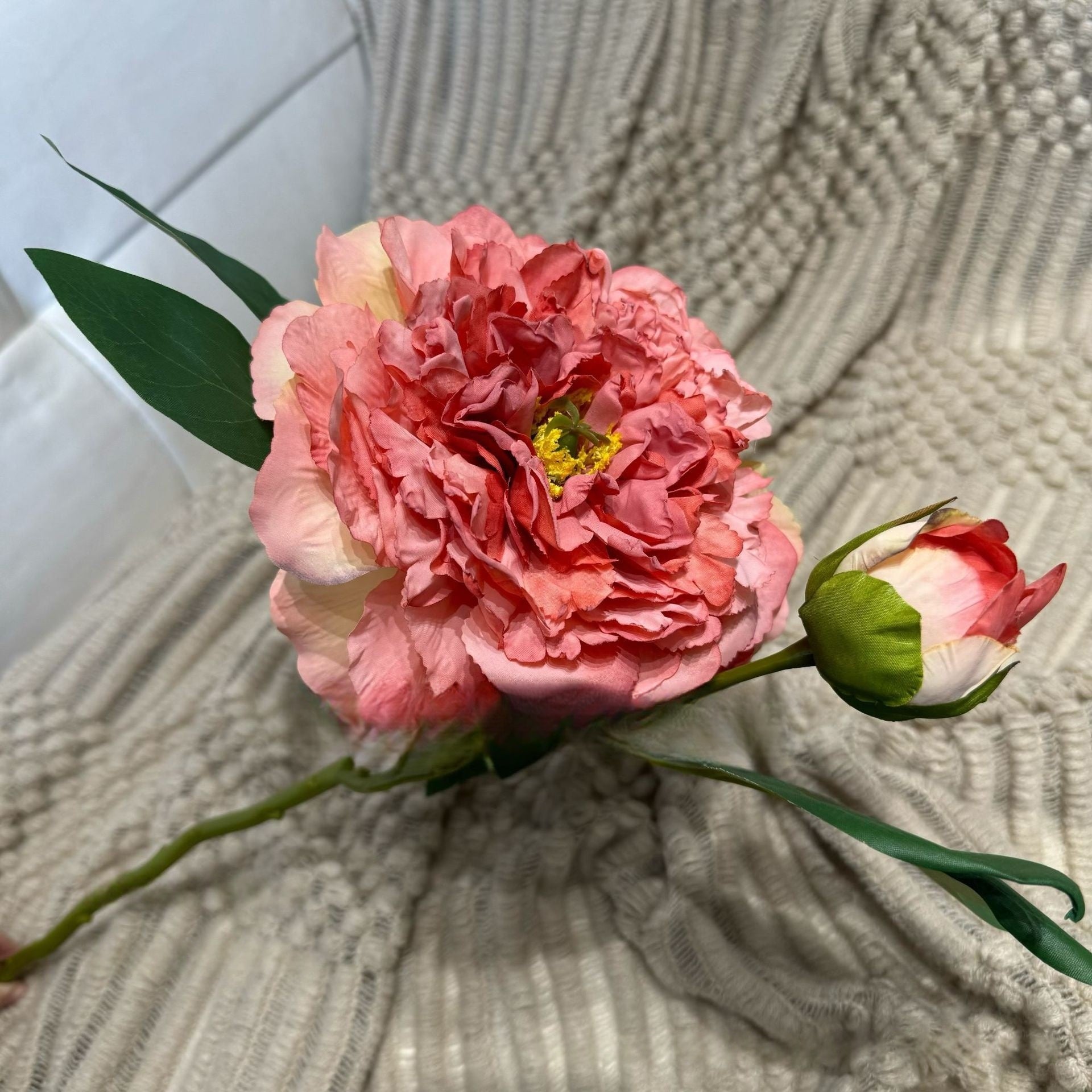 Red Realistic Faux Flower Stem | Stunning Home & Table Decor Accent FS-1005C