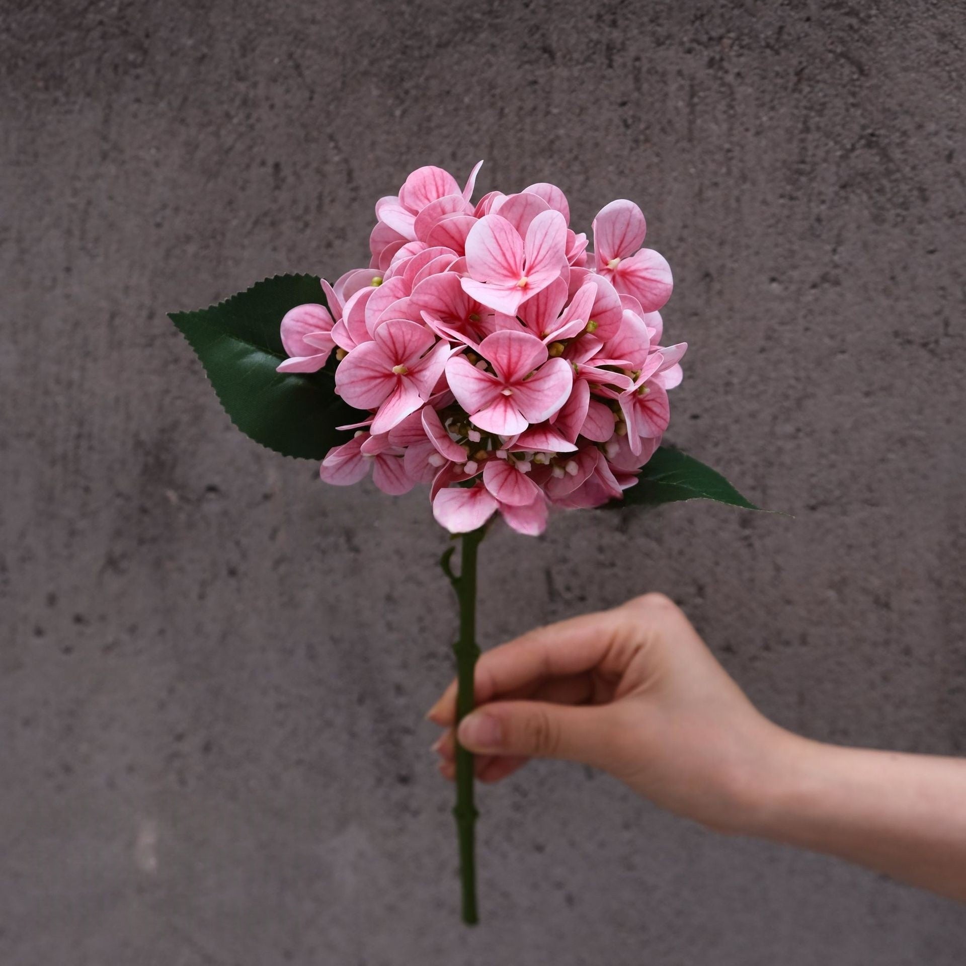 Single Stem Magenta Pink Silk Flower | Faux Floral for Modern Home Decor FS-1010C