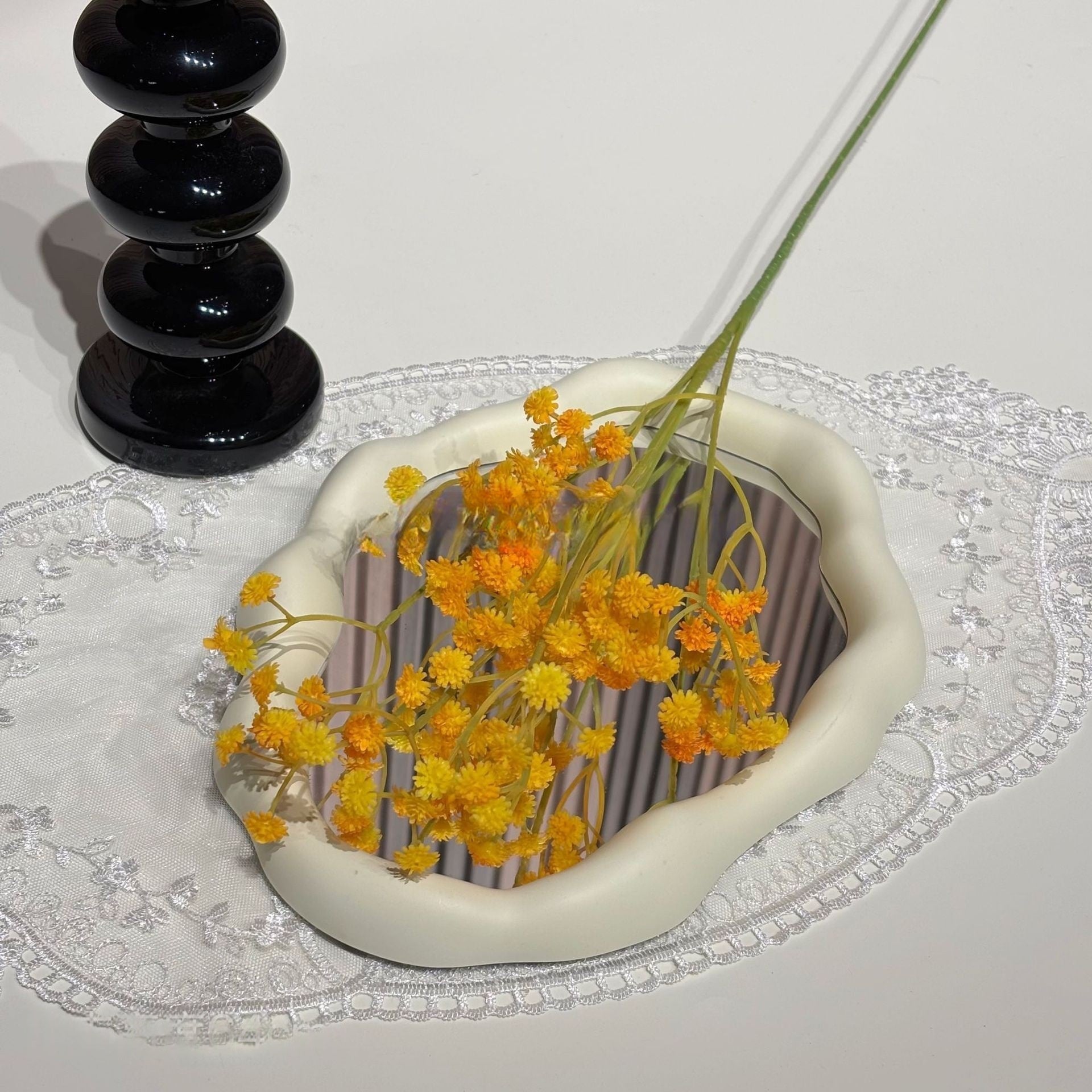 Rusty Orange Faux Stem Flower | Earthy Tone Floral for Boho Decor FS-1014C