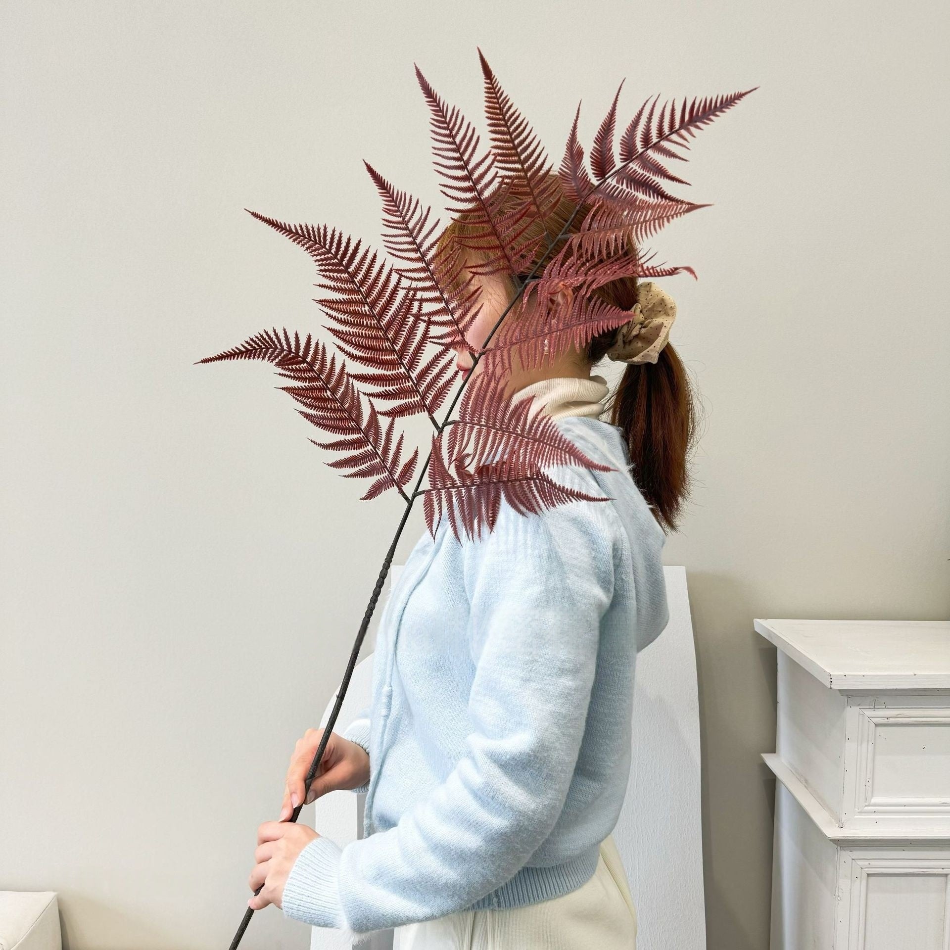 Red Realistic Faux Flower Stem | Stunning Home & Table Decor Accent FS-1005C