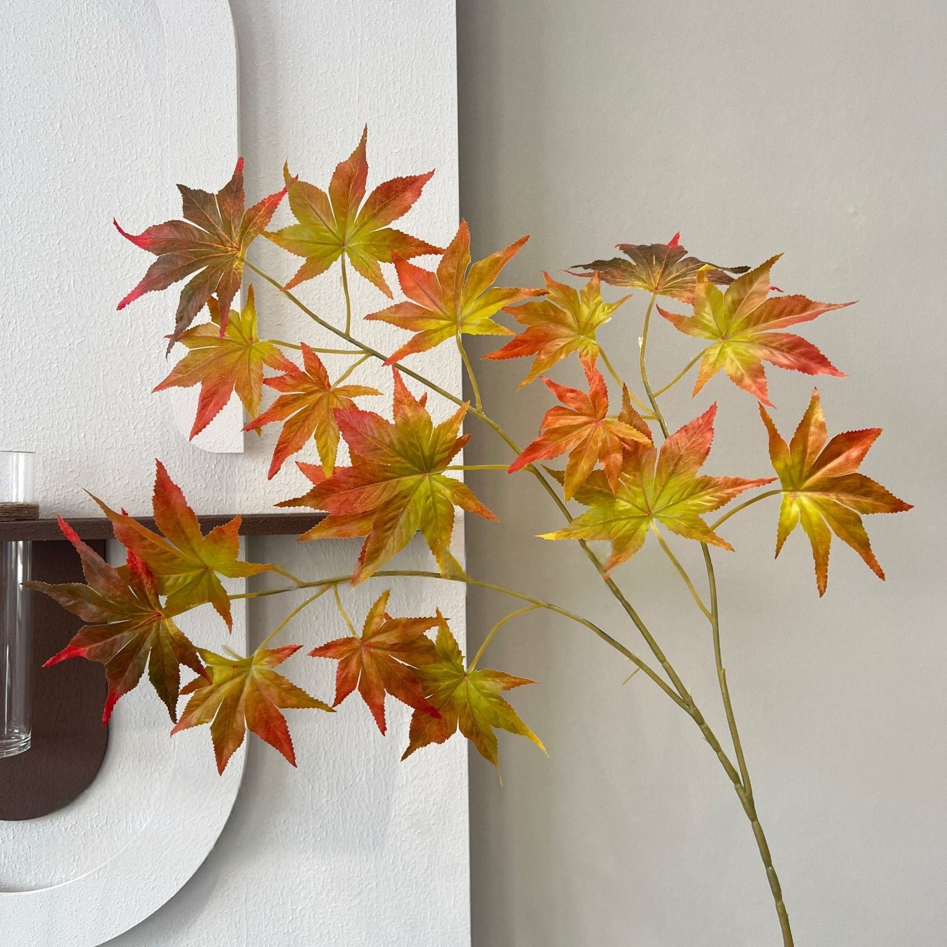 Single Stem Silk Flower in Autumn Orange | Perfect Accent for Seasonal Styling FS-1012C