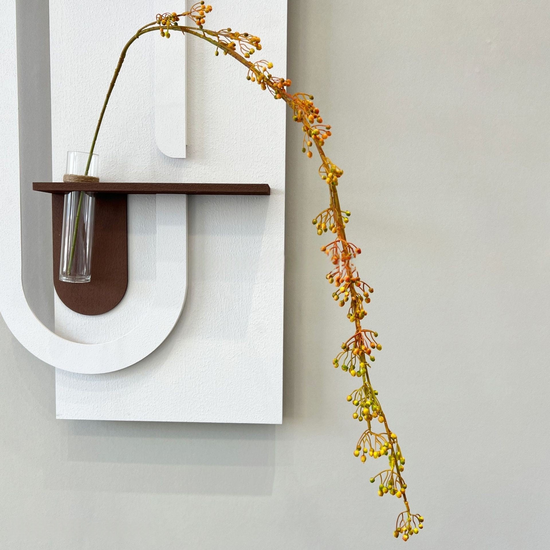 Single Stem Faux Flower in Autumn Orange | Perfect Accent for Home or Event Decor FS-1011C