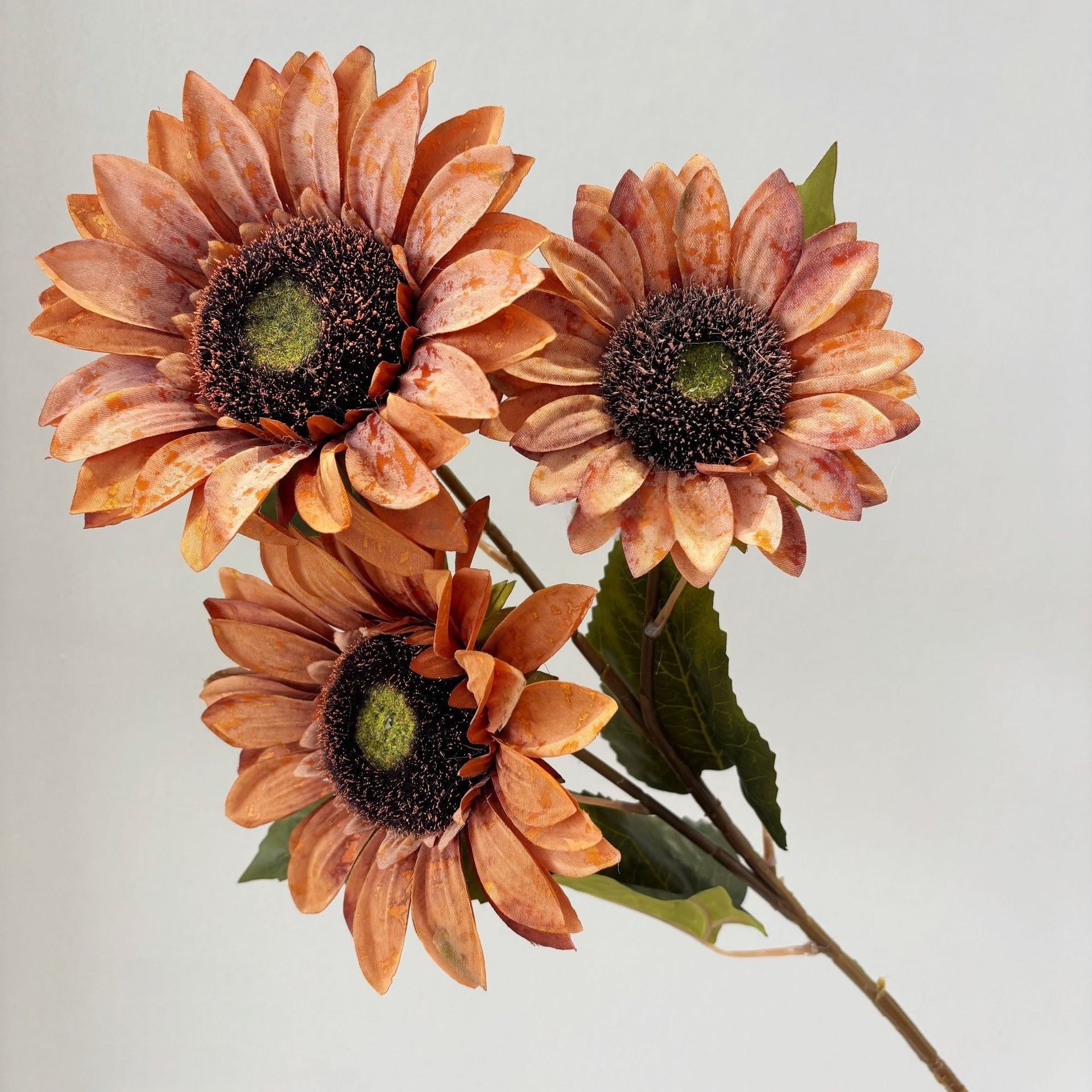 Single Stem Silk Flower in Autumn Orange | Perfect Accent for Seasonal Styling FS-1012C