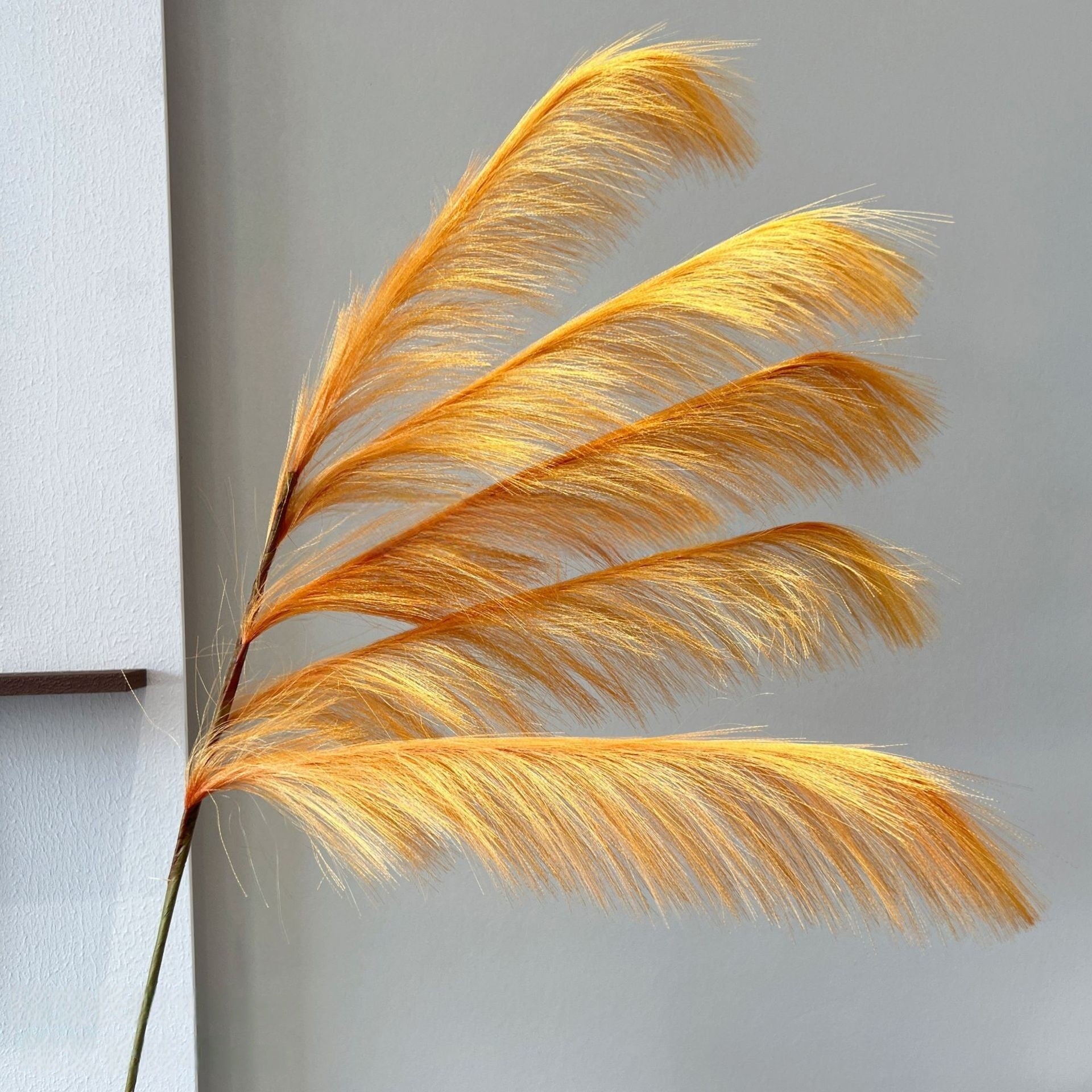 Single Stem Faux Flower in Autumn Orange | Perfect Accent for Home or Event Decor FS-1011C