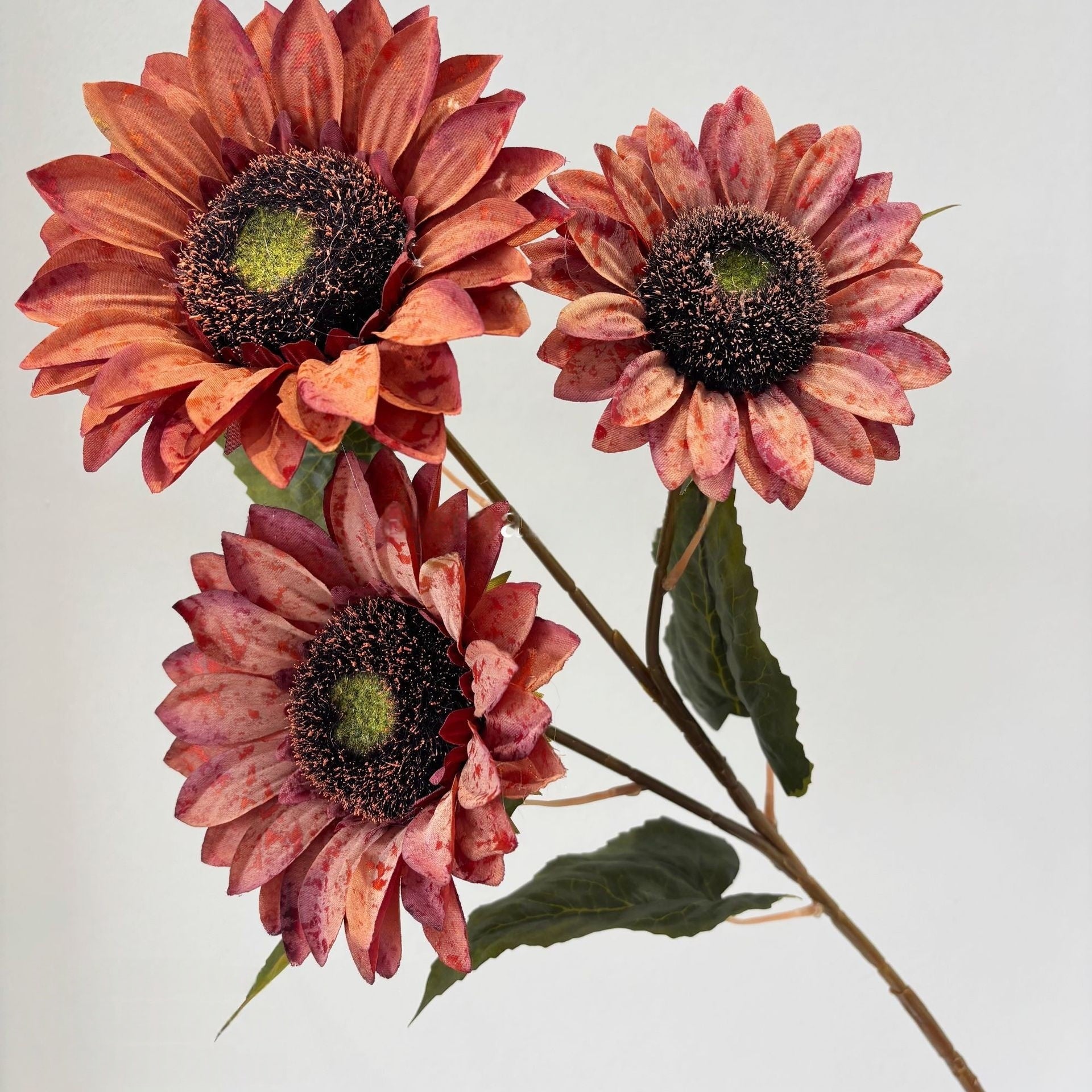 Single Stem Silk Flower in Autumn Orange | Perfect Accent for Seasonal Styling FS-1012C