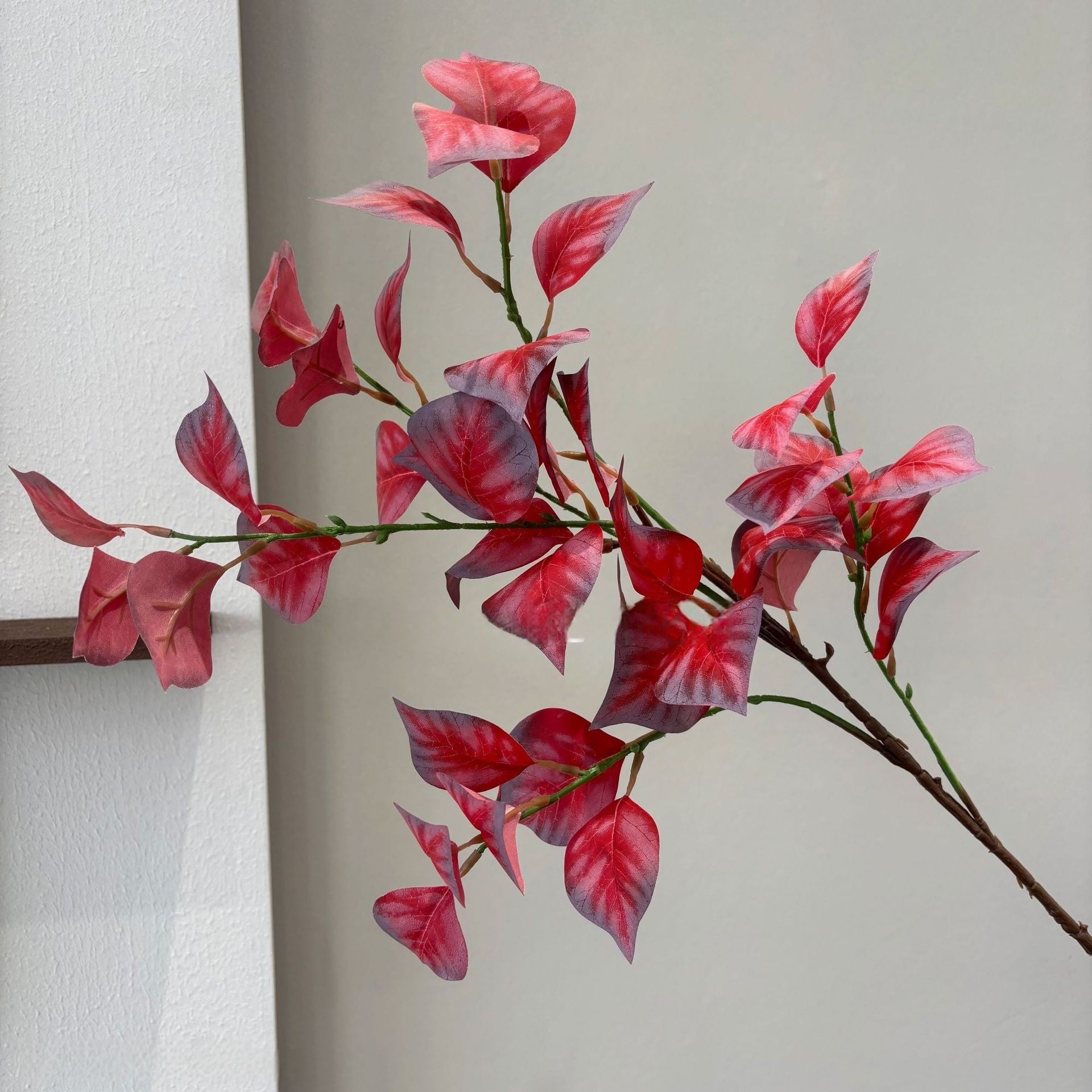 Red Faux Bloom for Home Decor | Single Stem Silk Flower for Styling FS-1005D