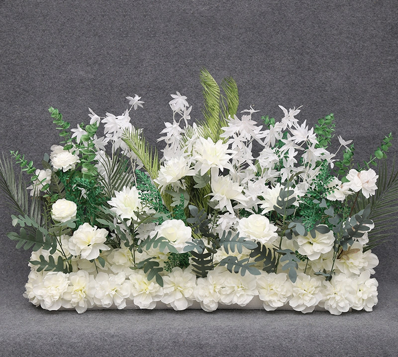 우아한 파란색과 흰색 꽃 장식 결혼식 아치, 인공 꽃 배열, 의식 배경 및 이벤트 장식 FA-211