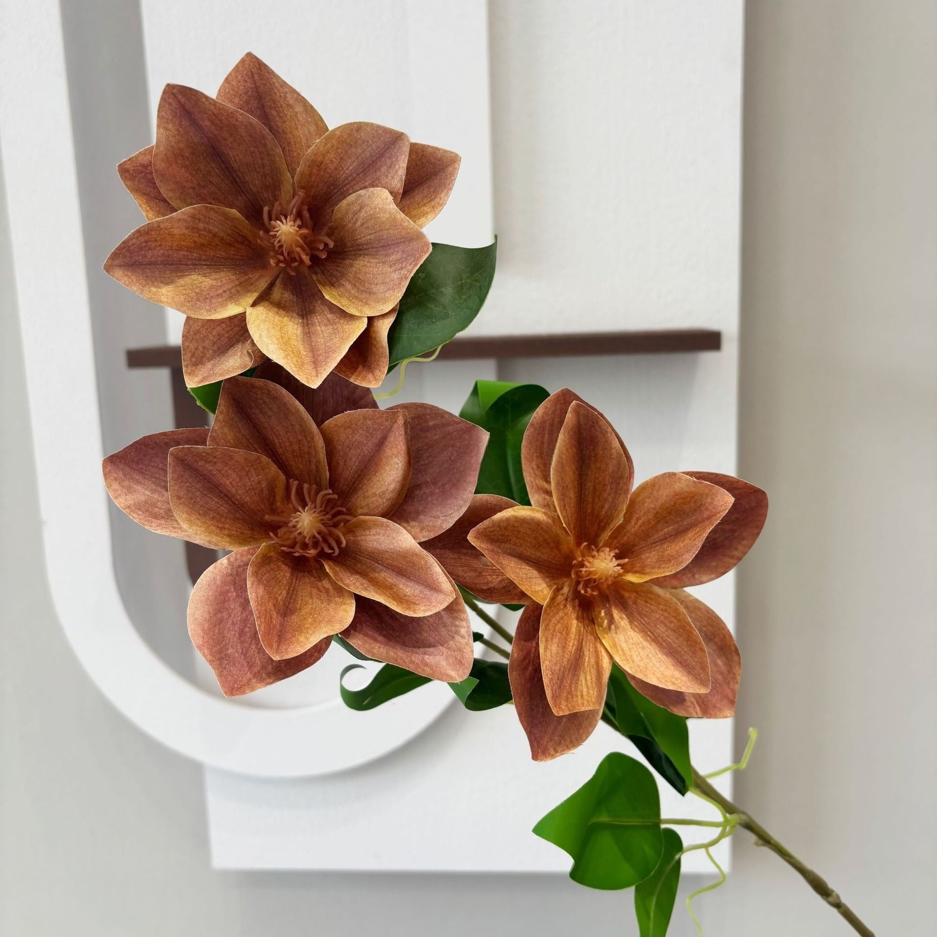 Single Stem Silk Flower in Autumn Orange | Perfect Accent for Seasonal Styling FS-1012C