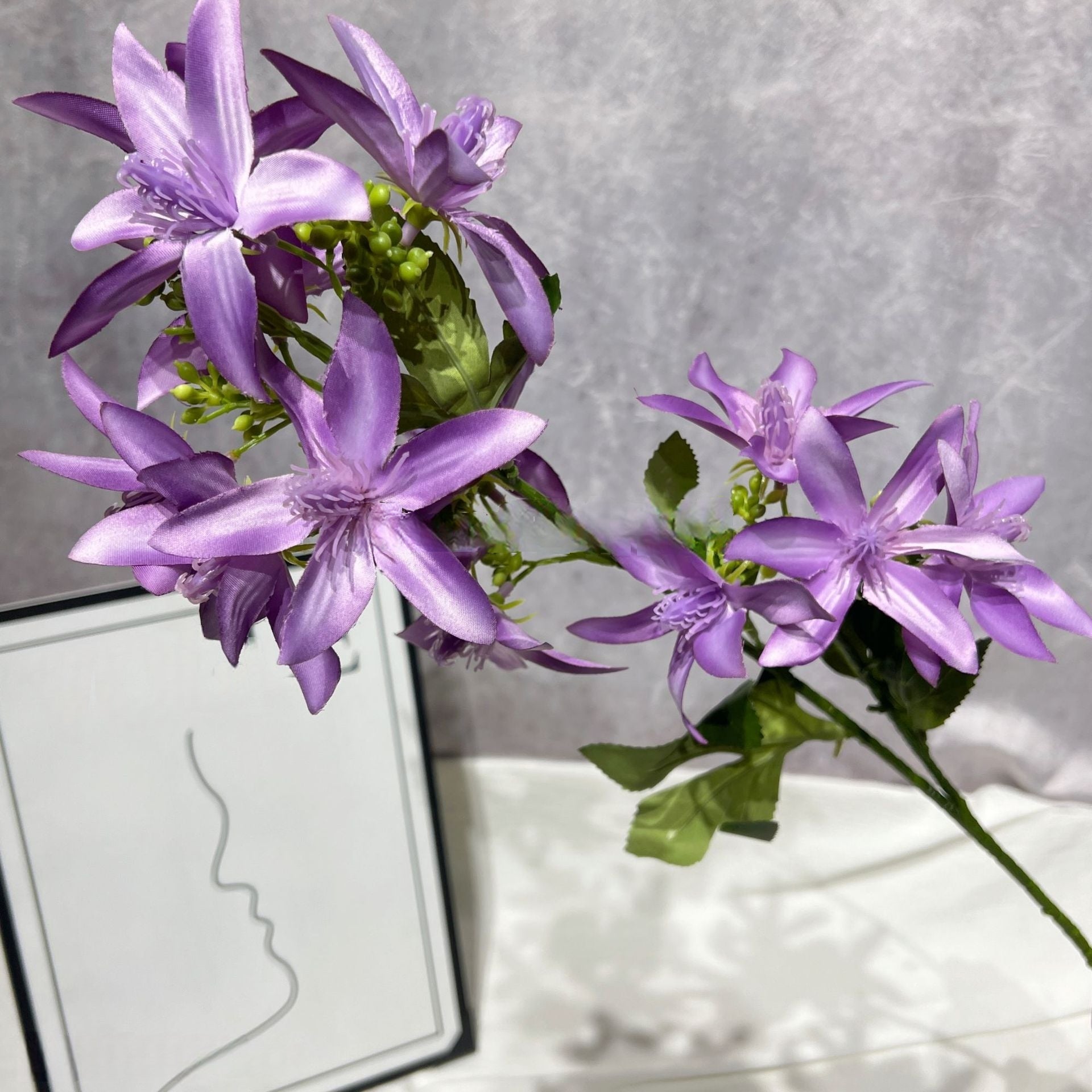 Chic Purple Single Stem Faux Flower | Romantic Touch for Home Styling FS-1004D