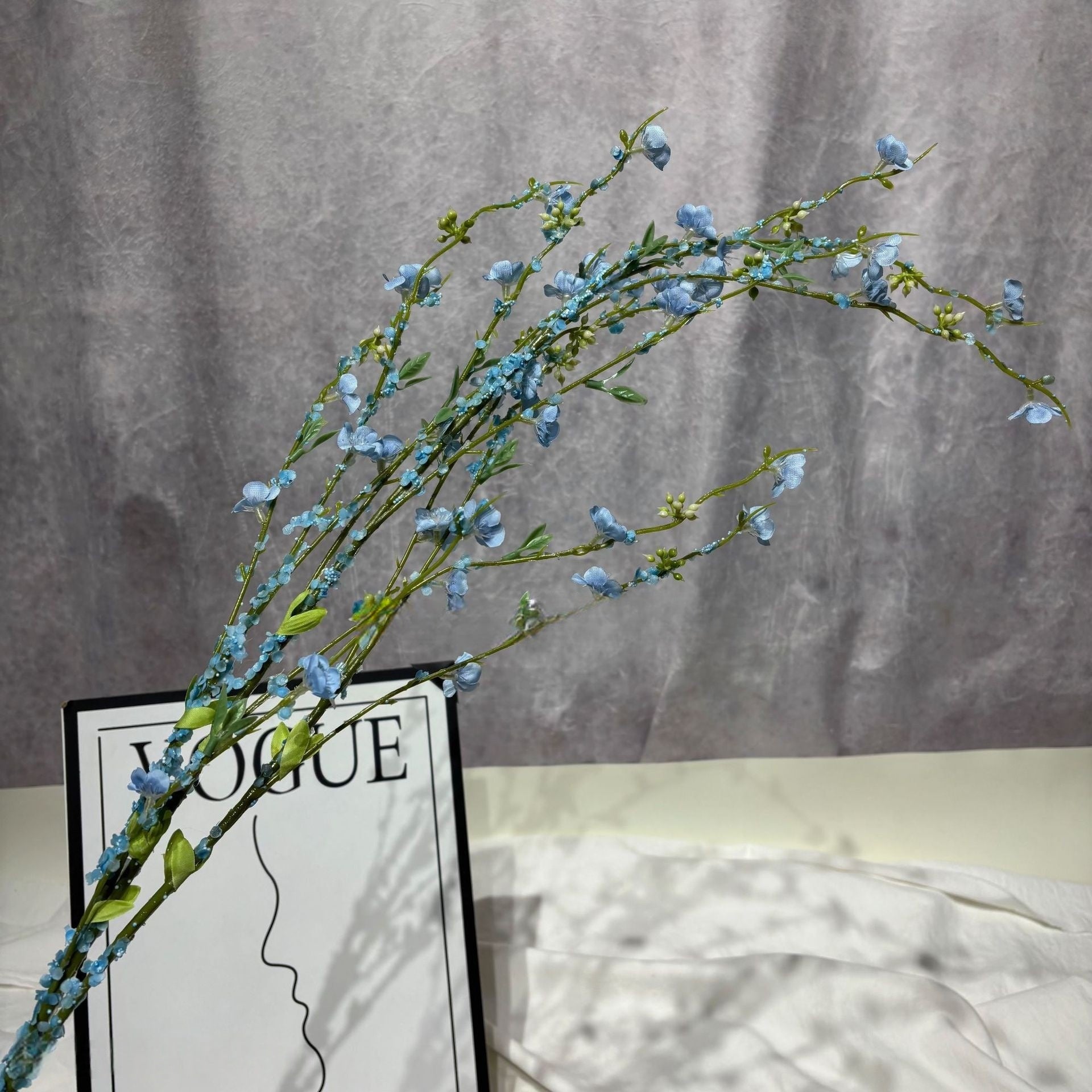 Single Stem Sky Blue Bloom | Perfect Faux Flower for Home Styling FS-1009D