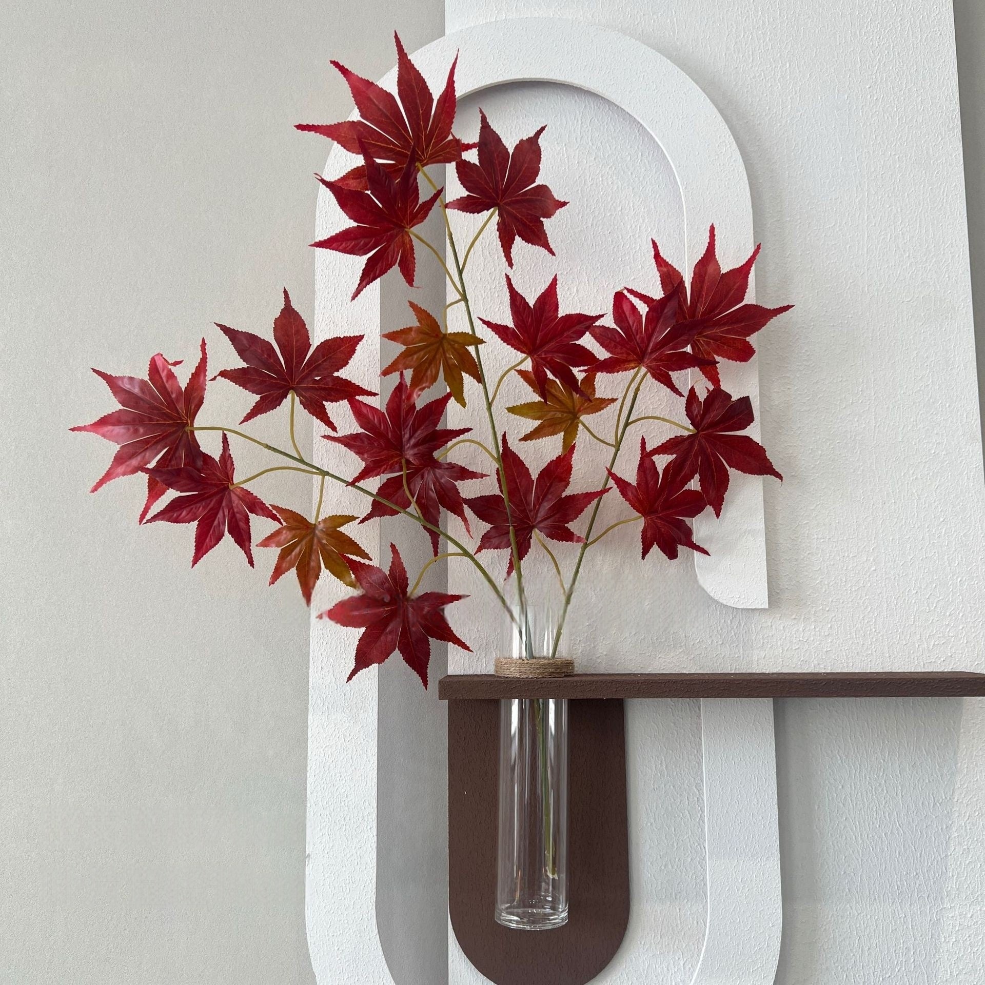 Red Faux Bloom for Home Decor | Single Stem Silk Flower for Styling FS-1005D