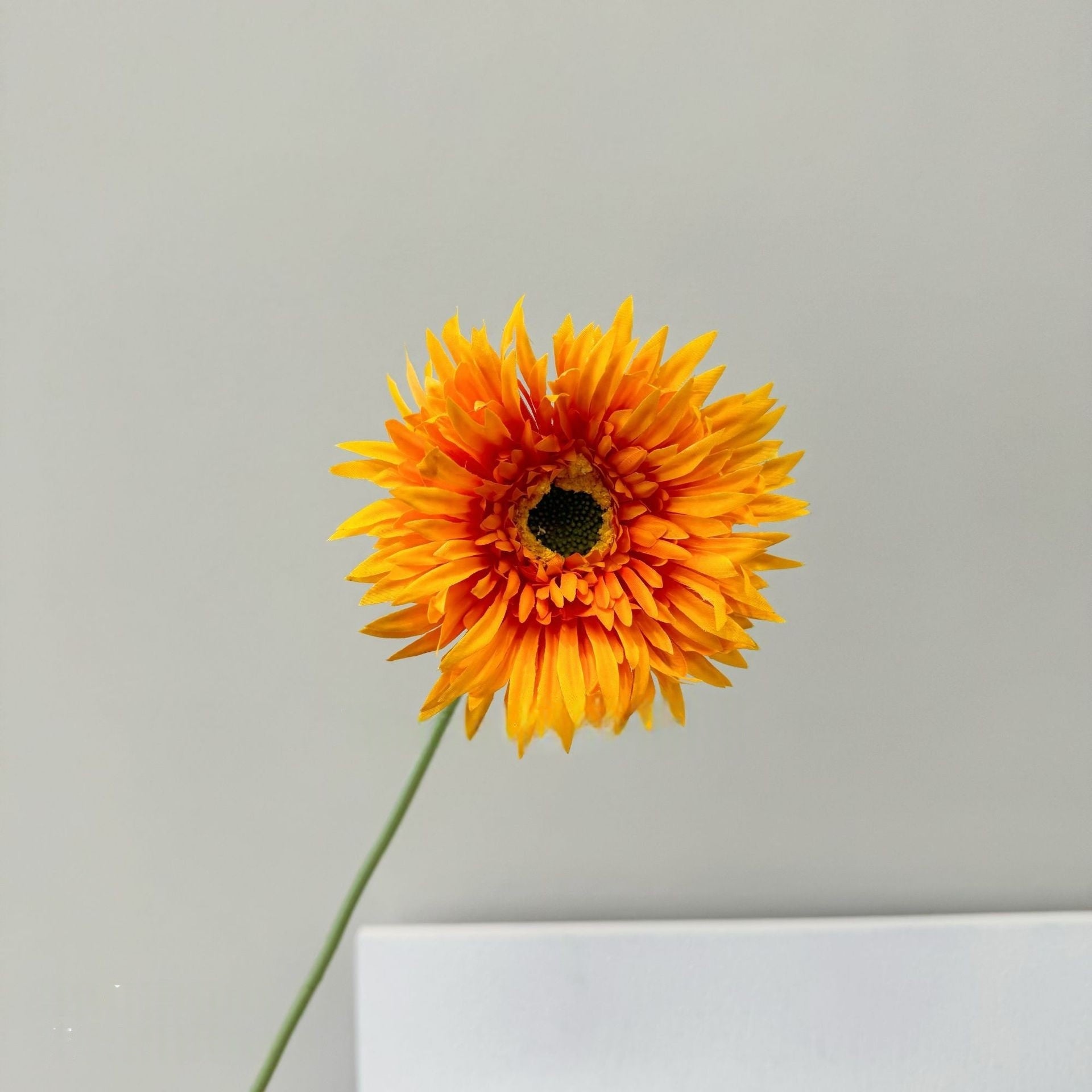 Vibrant Orange Bloom Stem | Faux Floral Accent for Fall Arrangements FS-1014D