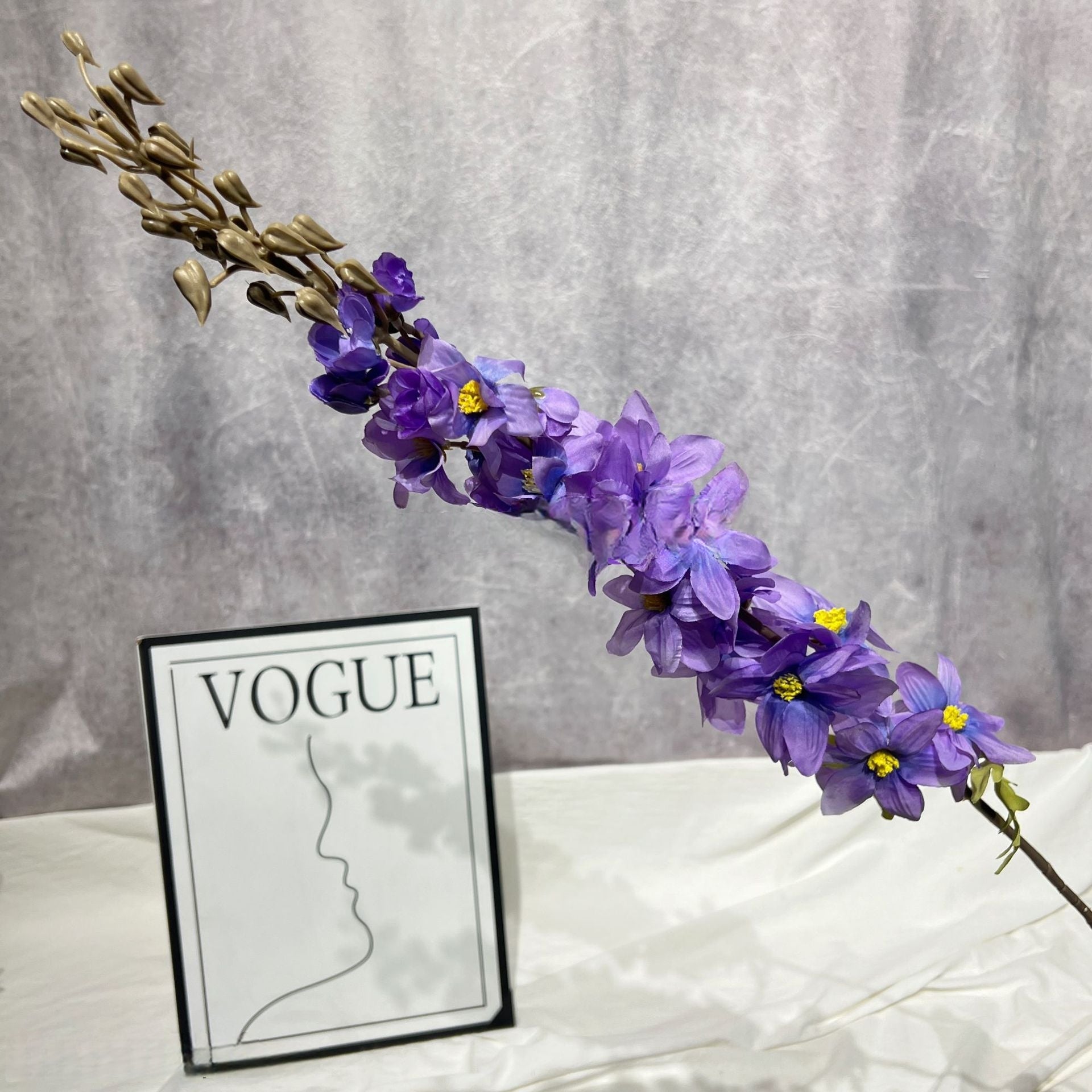 Chic Purple Single Stem Faux Flower | Romantic Touch for Home Styling FS-1004D