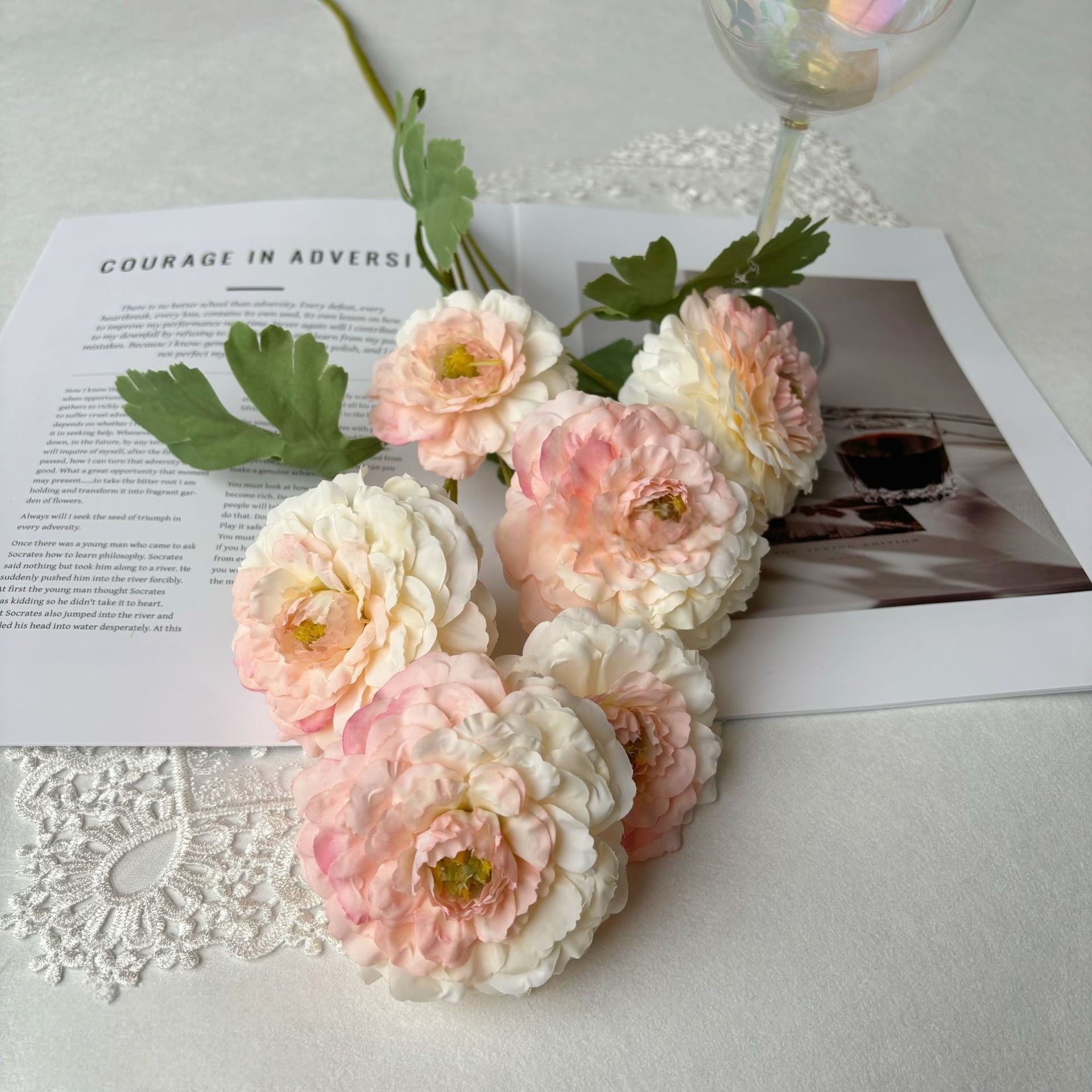 Soft Pink Silk Flower Stems | Wedding, Event & Everyday Home Decoration FS-1002D