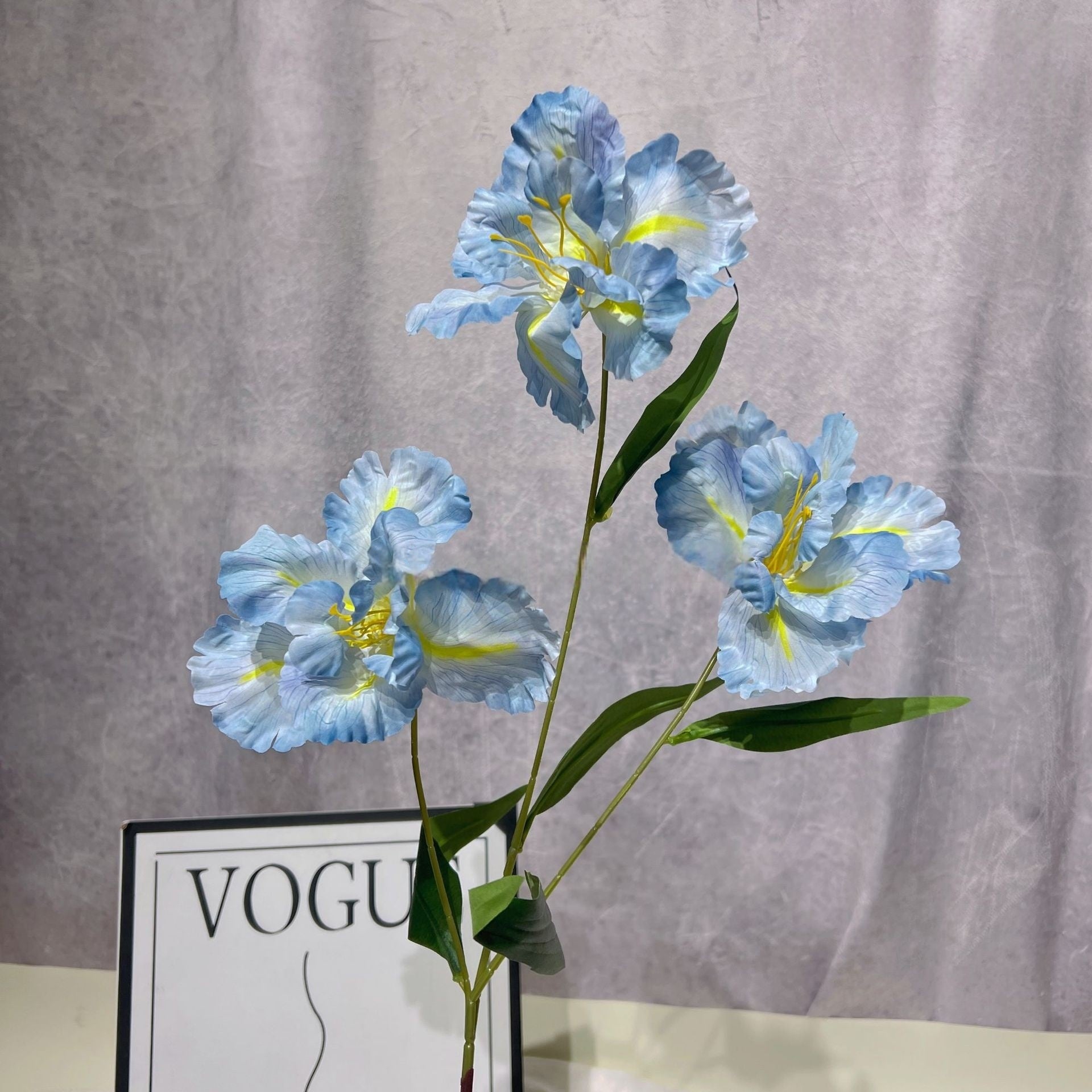 Single Stem Sky Blue Bloom | Perfect Faux Flower for Home Styling FS-1009D