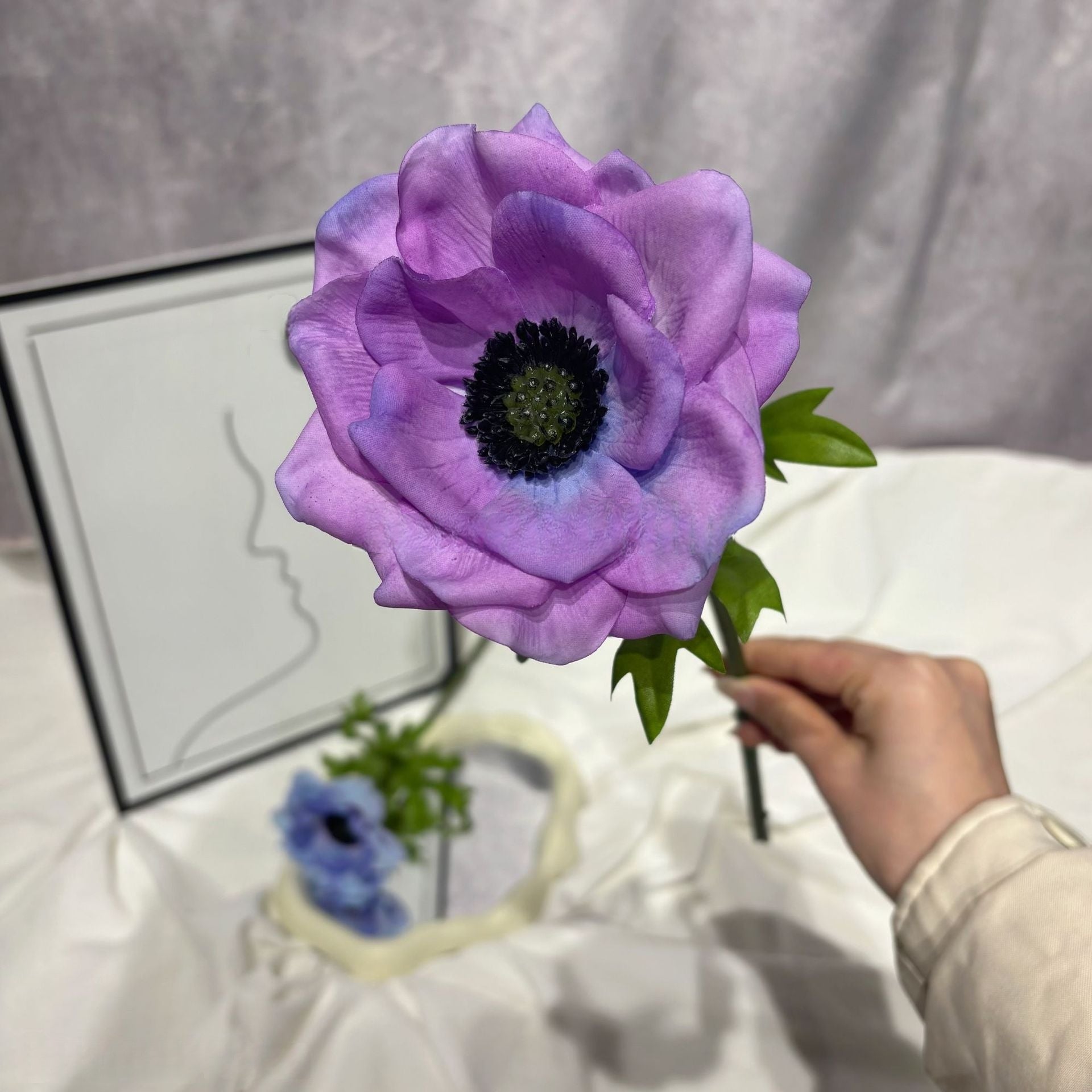Chic Purple Single Stem Faux Flower | Romantic Touch for Home Styling FS-1004D