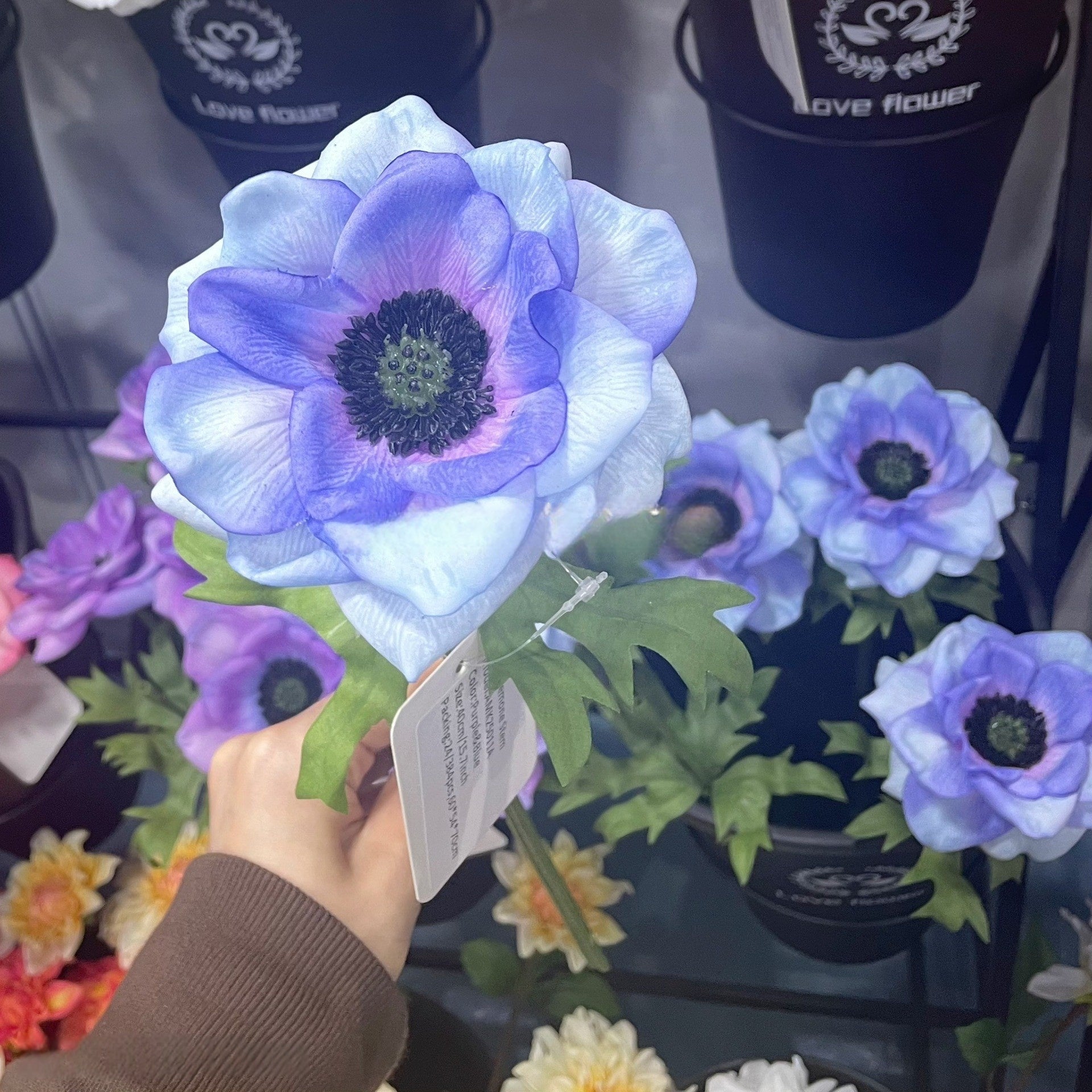 Single Stem Sky Blue Bloom | Perfect Faux Flower for Home Styling FS-1009D