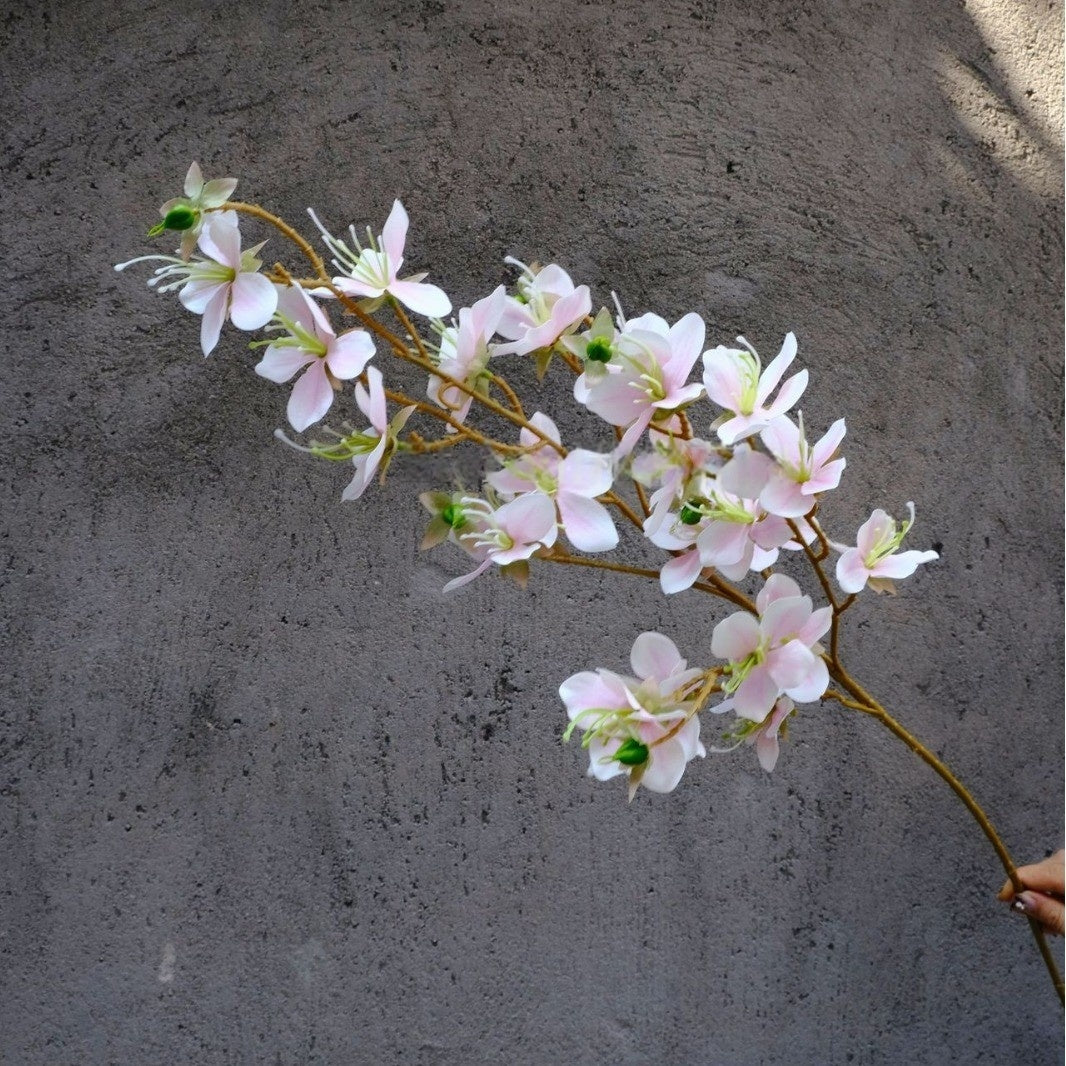 Chic Pink Faux Florals | Realistic Single Flower Stems for Modern Home Decor FS-1002E