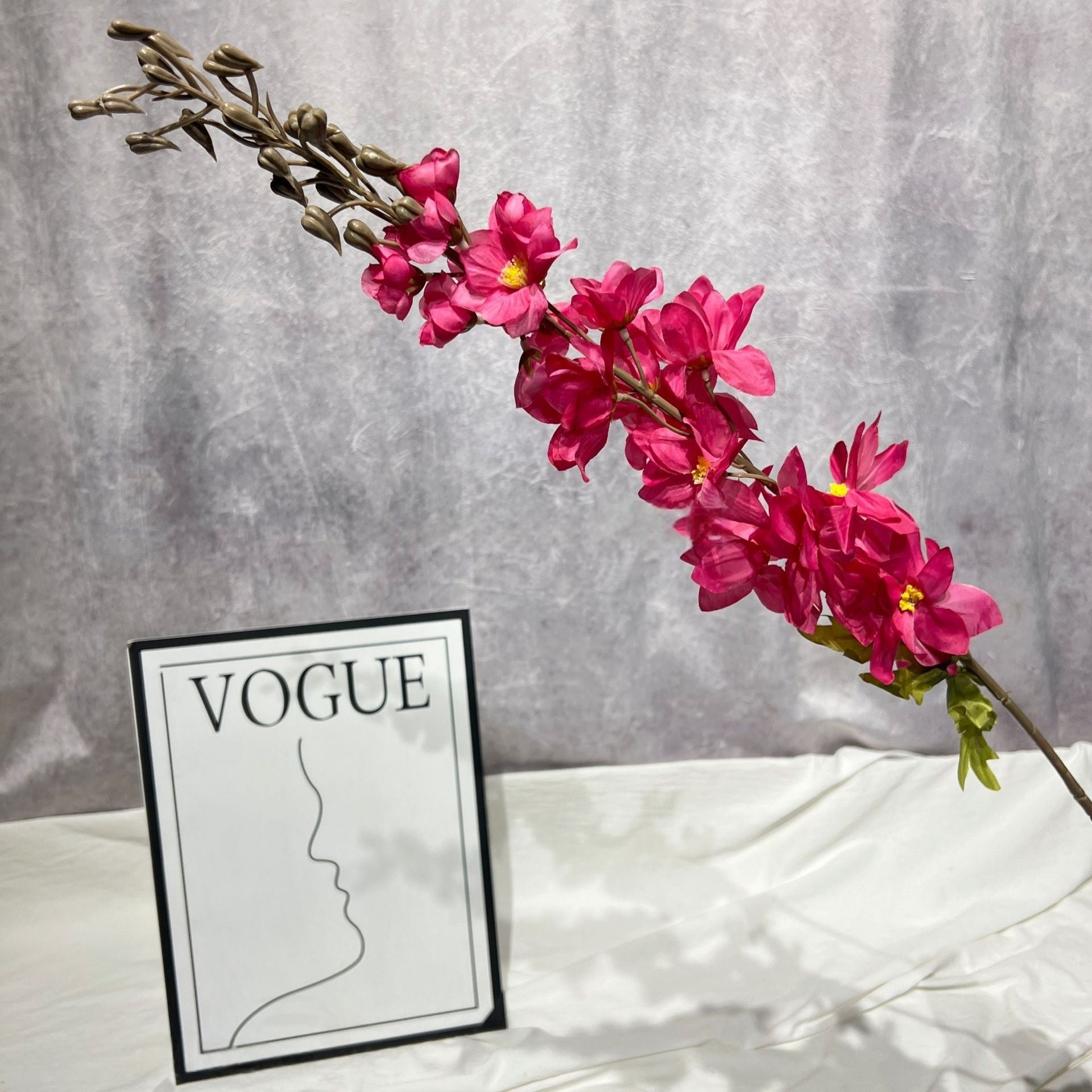 Vibrant Magenta Faux Flower | Real Touch Stem for DIY or Wedding Decor FS-1010D