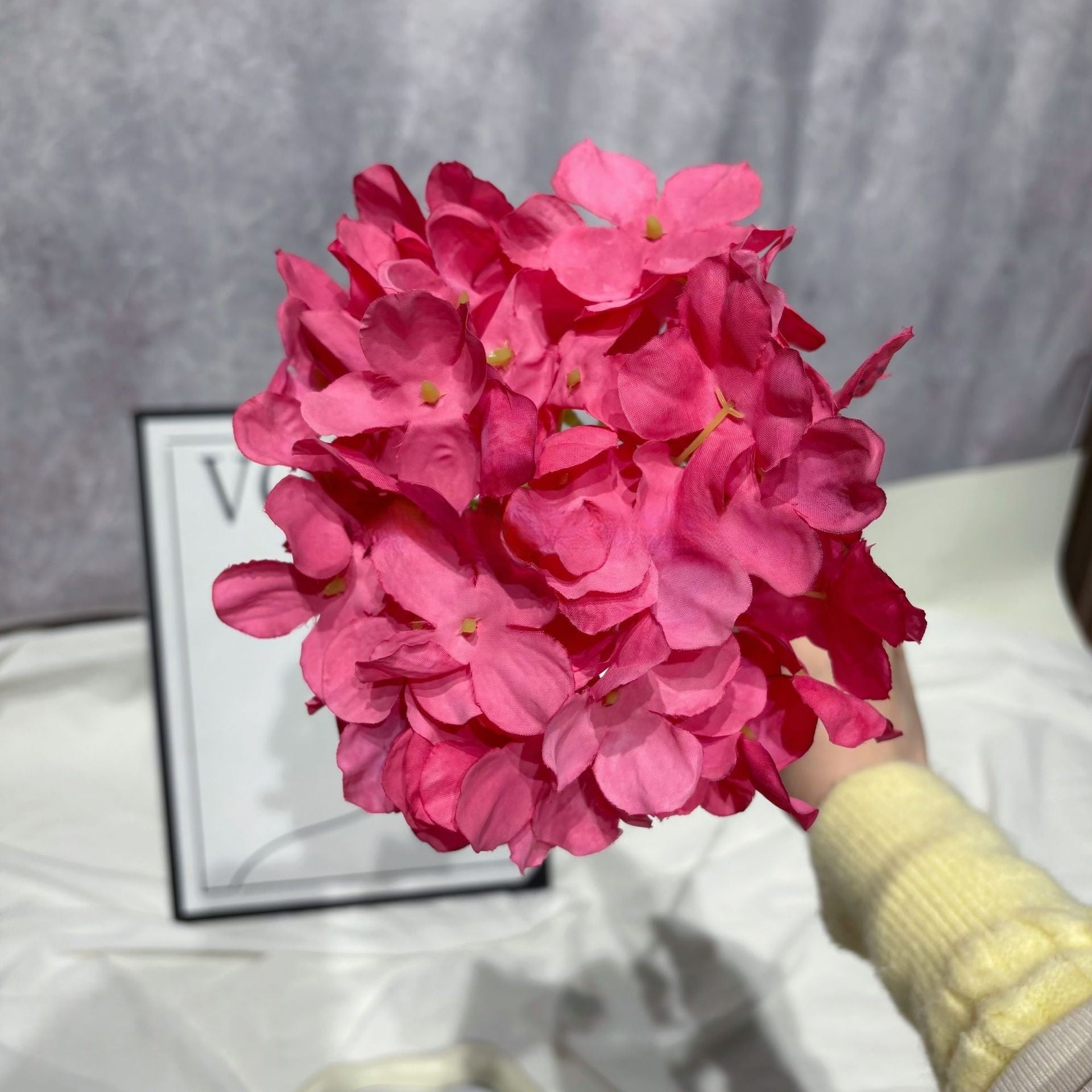 Elegant Magenta Pink Flower Stem | Handmade Faux Blossom for Home Styling FS-1010E