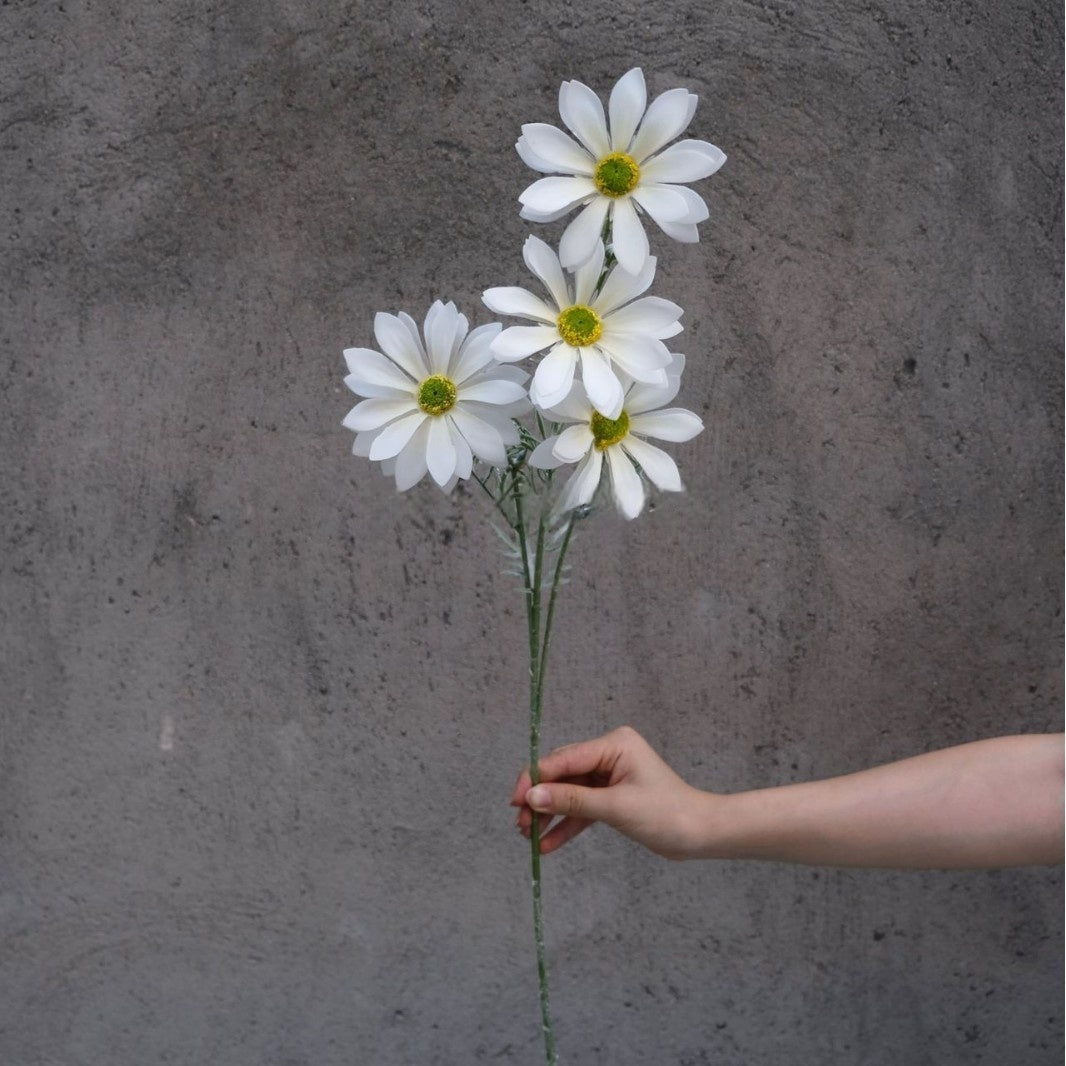 White Bloom Faux Florals | Delicate Single Stems for Nordic Home Aesthetic FS-1003E