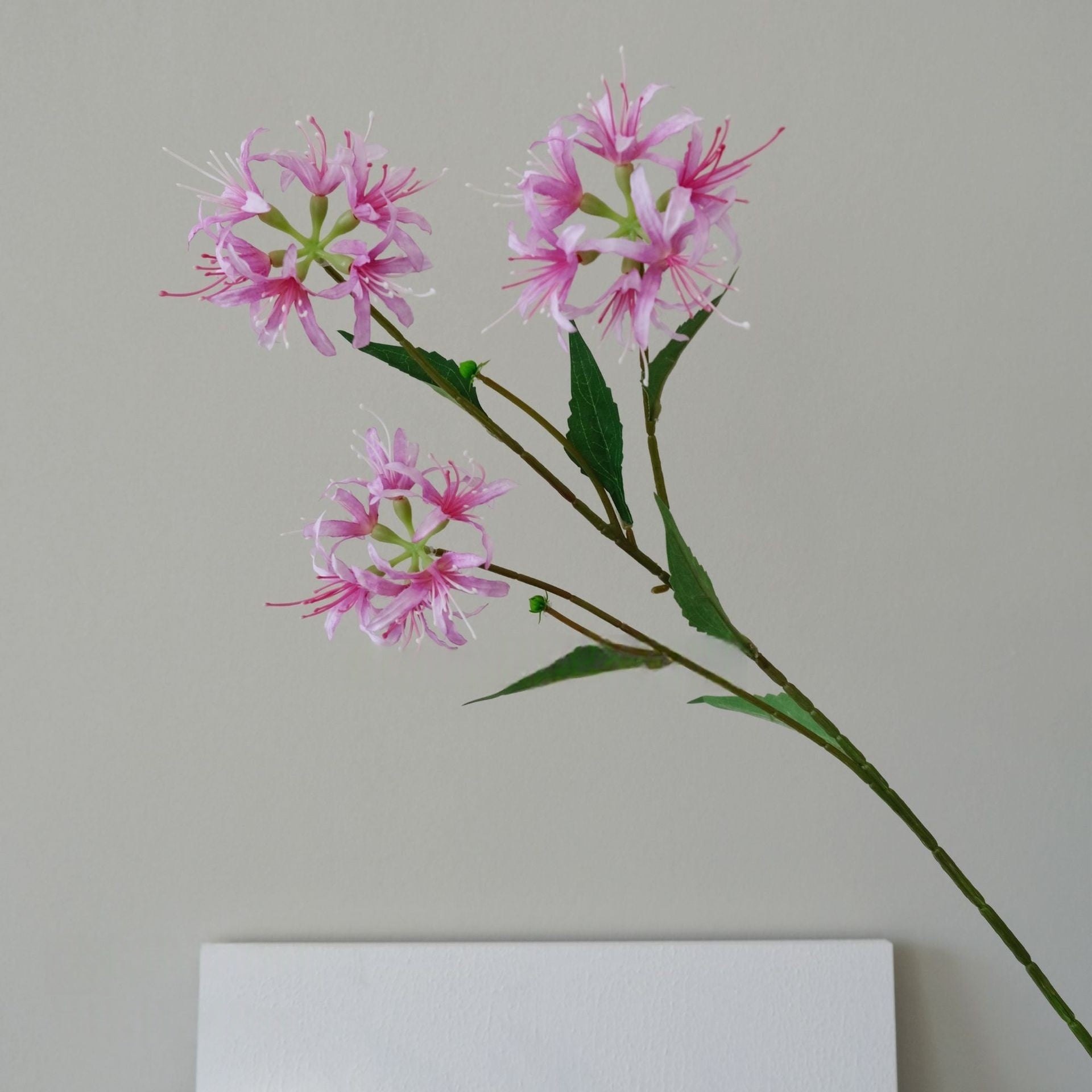 Elegant Magenta Pink Flower Stem | Handmade Faux Blossom for Home Styling FS-1010E