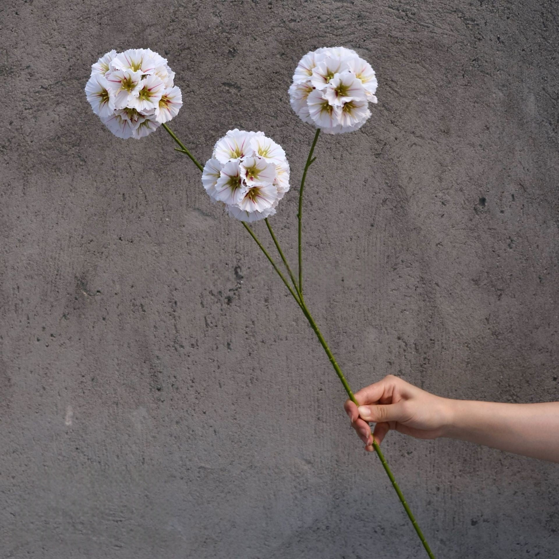 White Bloom Faux Florals | Delicate Single Stems for Nordic Home Aesthetic FS-1003E