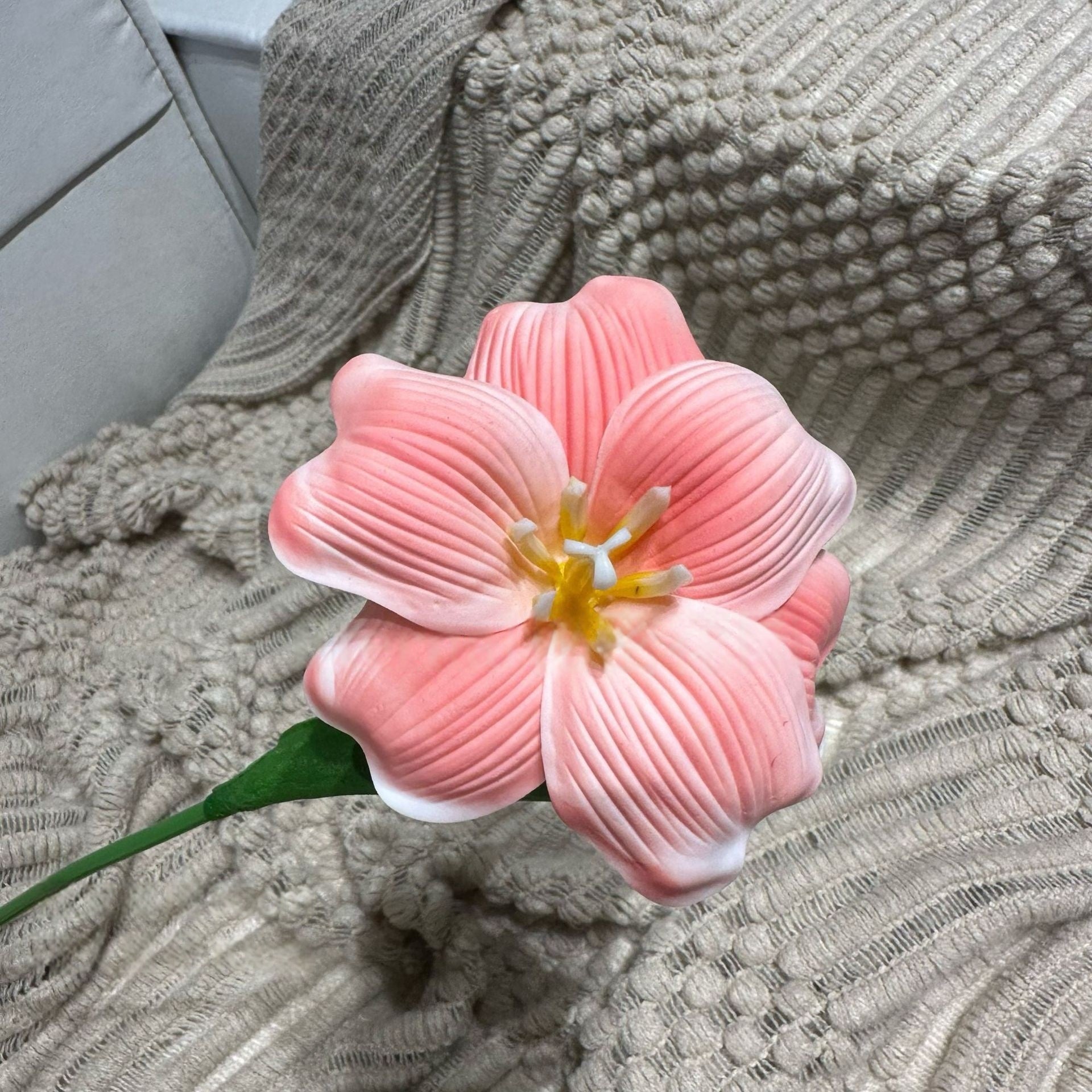 Elegant Magenta Pink Flower Stem | Handmade Faux Blossom for Home Styling FS-1010E