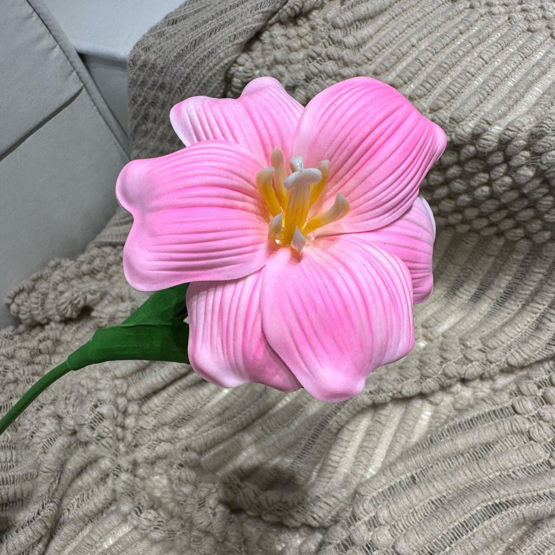 Elegant Magenta Pink Flower Stem | Handmade Faux Blossom for Home Styling FS-1010E