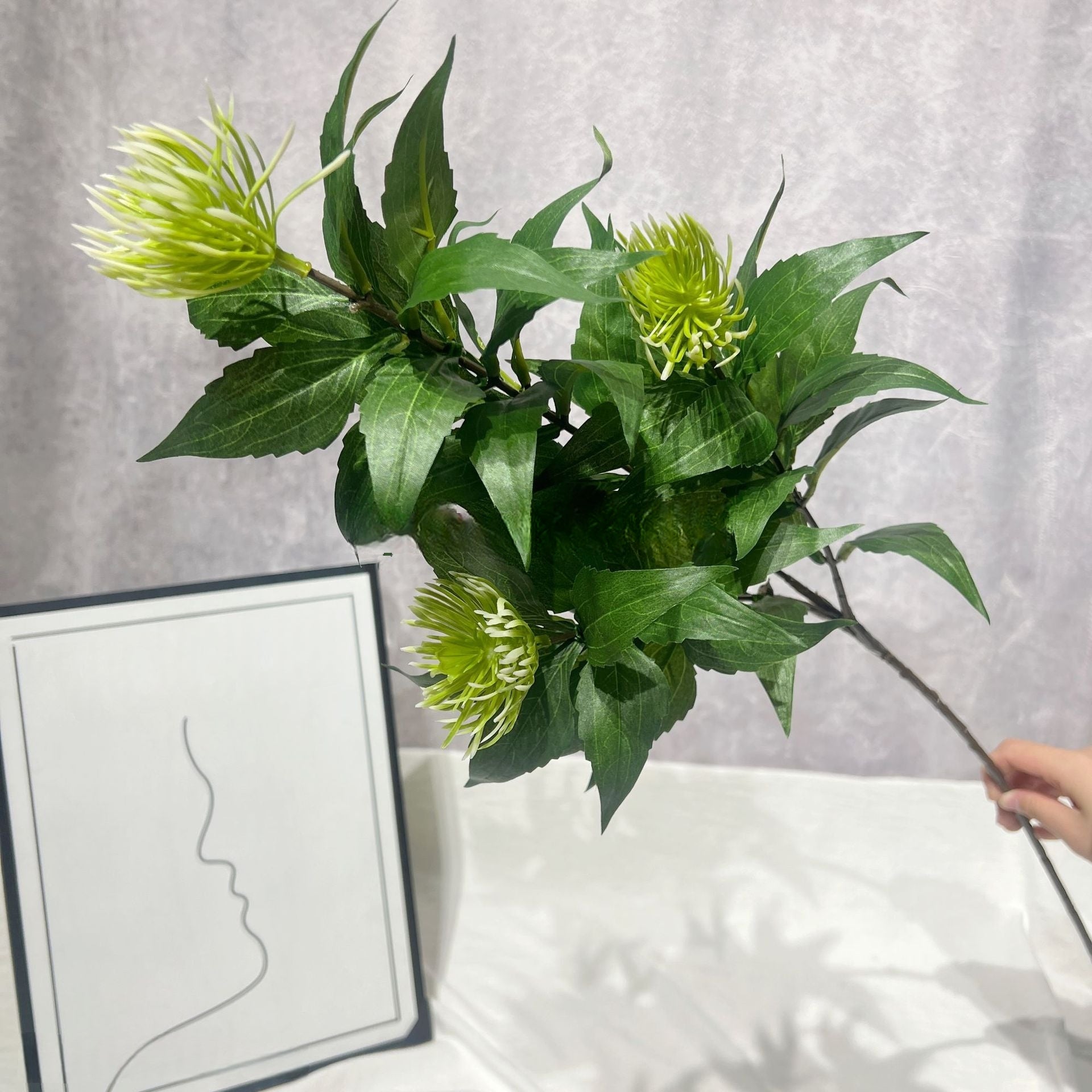 Rustic Artificial Green Plant Stem | Perfect for Woodland Wedding or Shelf Decor FS-1001H