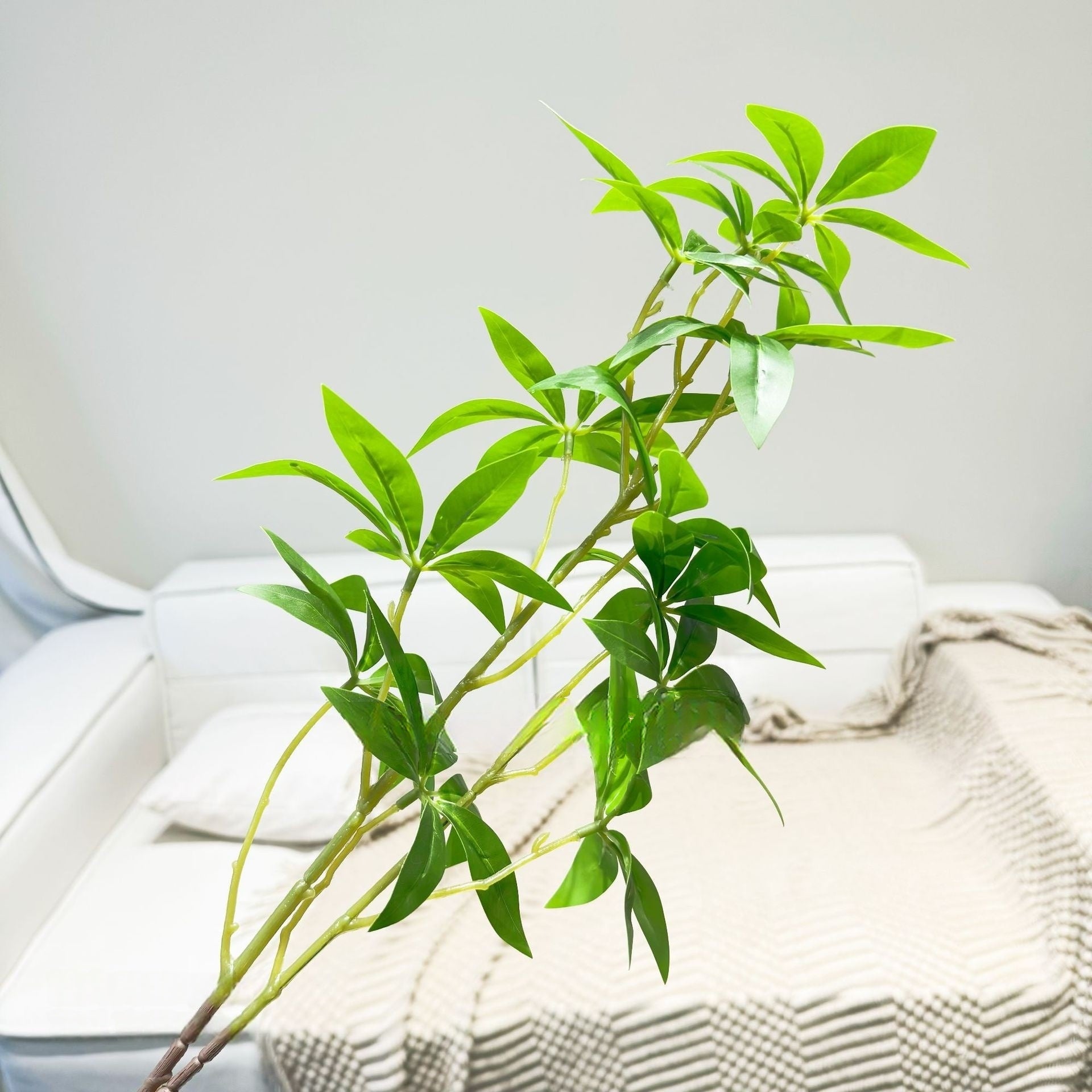 Rustic Artificial Green Plant Stem | Perfect for Woodland Wedding or Shelf Decor FS-1001H