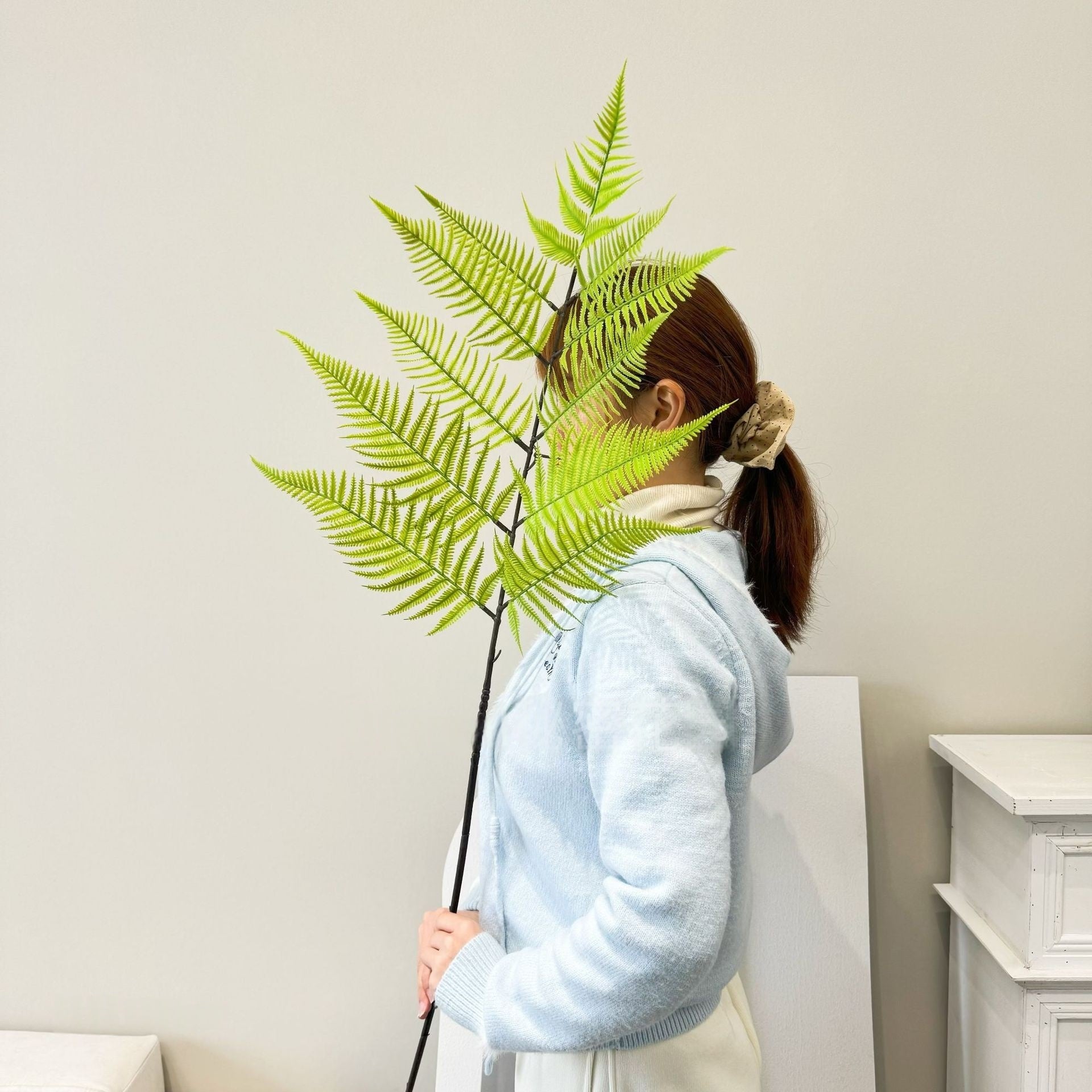 Rustic Artificial Green Plant Stem | Perfect for Woodland Wedding or Shelf Decor FS-1001H