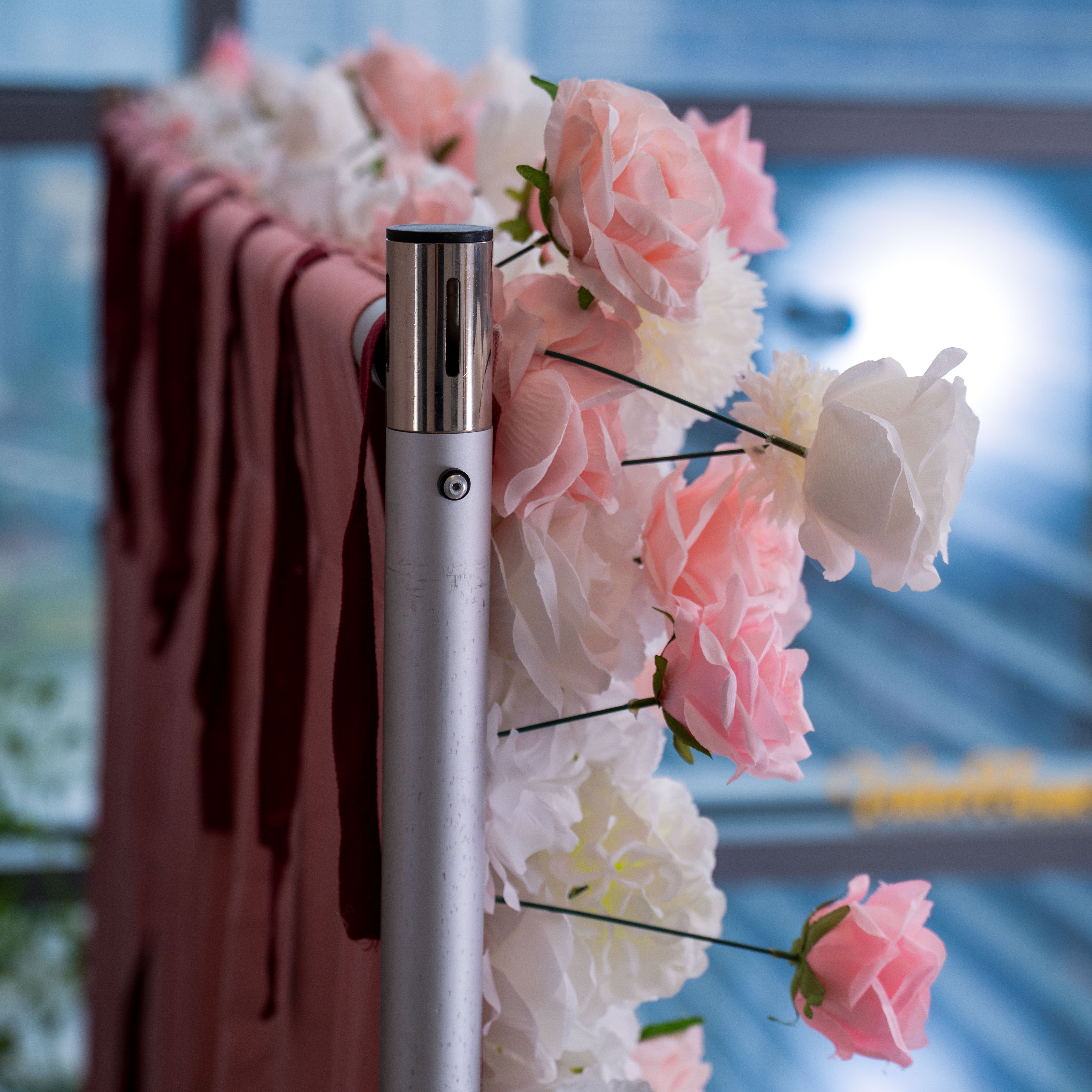 Valar Flower Soft Pink and White Rose 5D Flower Wall – Romantic Backdrop for Weddings and Special Events VF-409-4