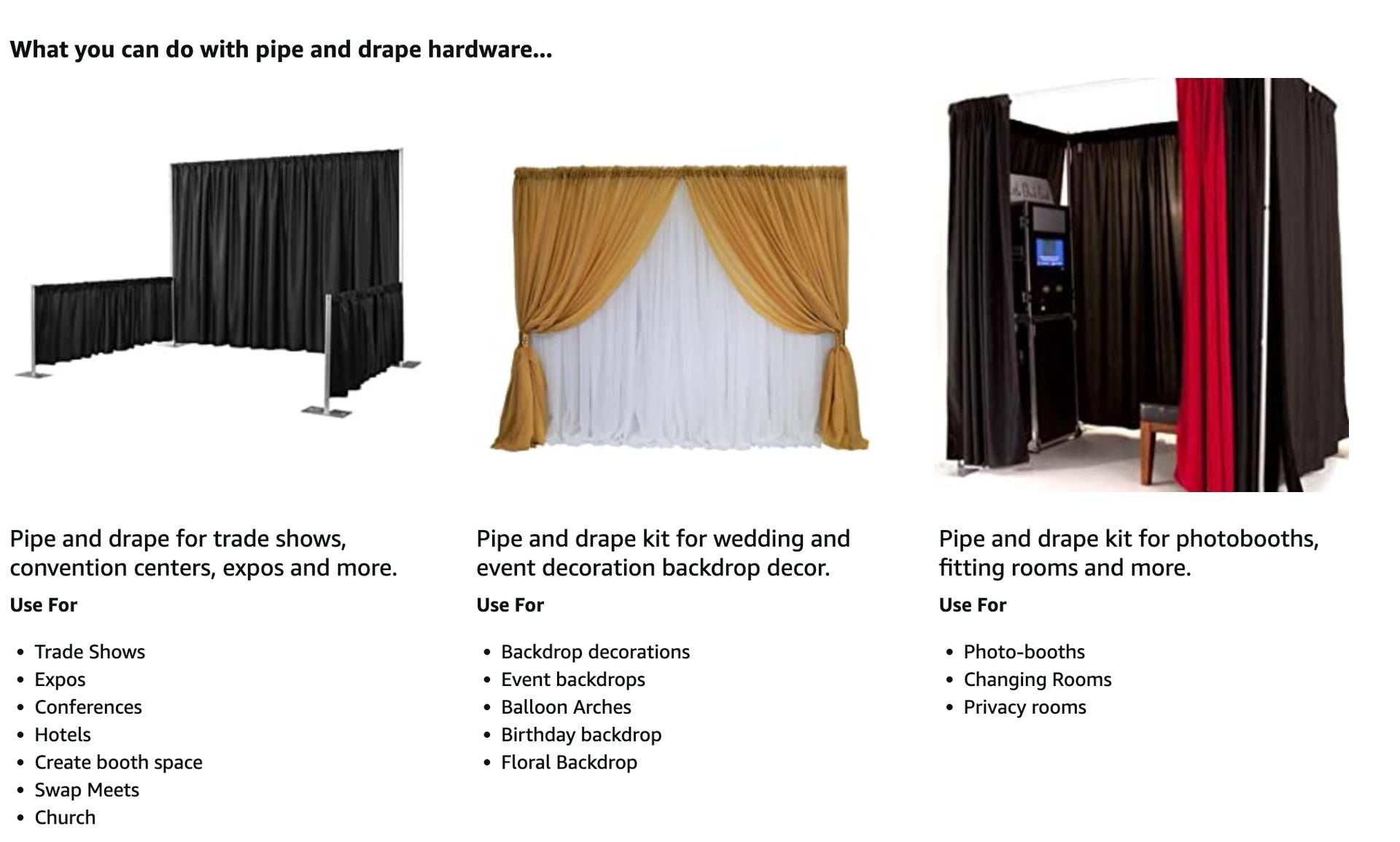 Deluxe Adjustable Pipe and Drape Stand for Events & Exhibition-44