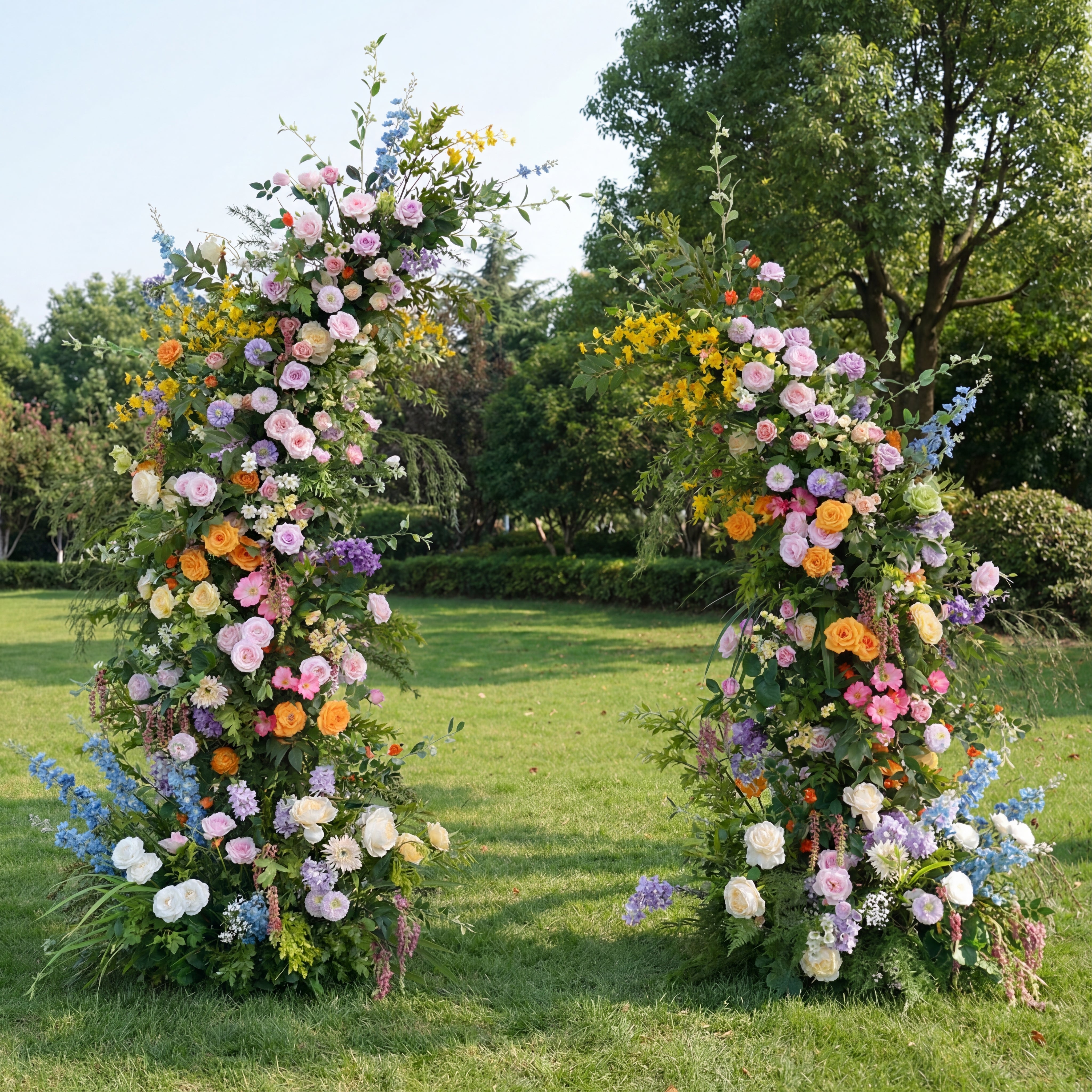 Lush Artificial Floral Arch Arrangement for Wedding Ceremony or Event Backdrop VA-379