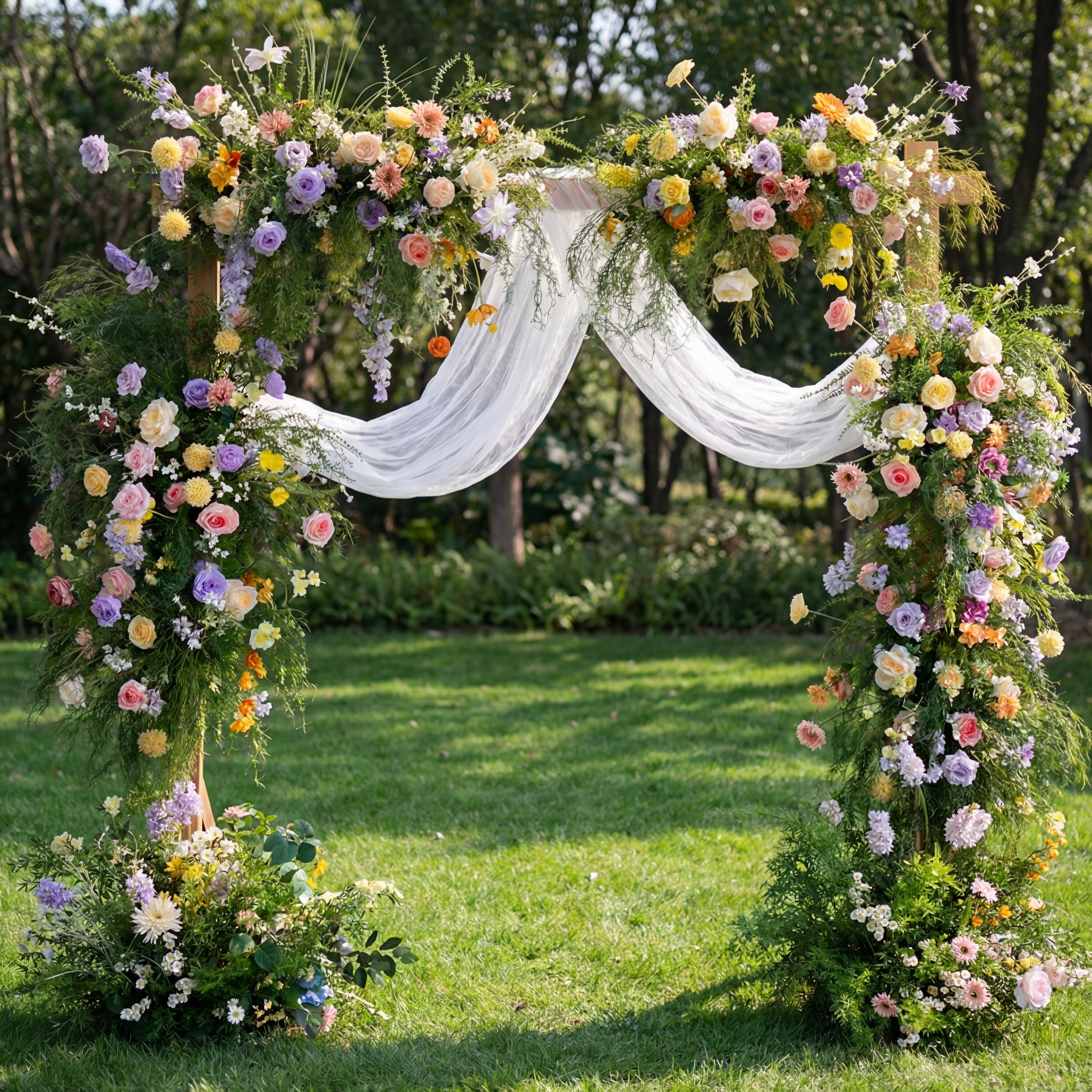 桃と白いバラのウェディングアーチとセンターピース、人工フラワーのウェディングデコレーション、ブライダルシャワーデコレーション FA-203