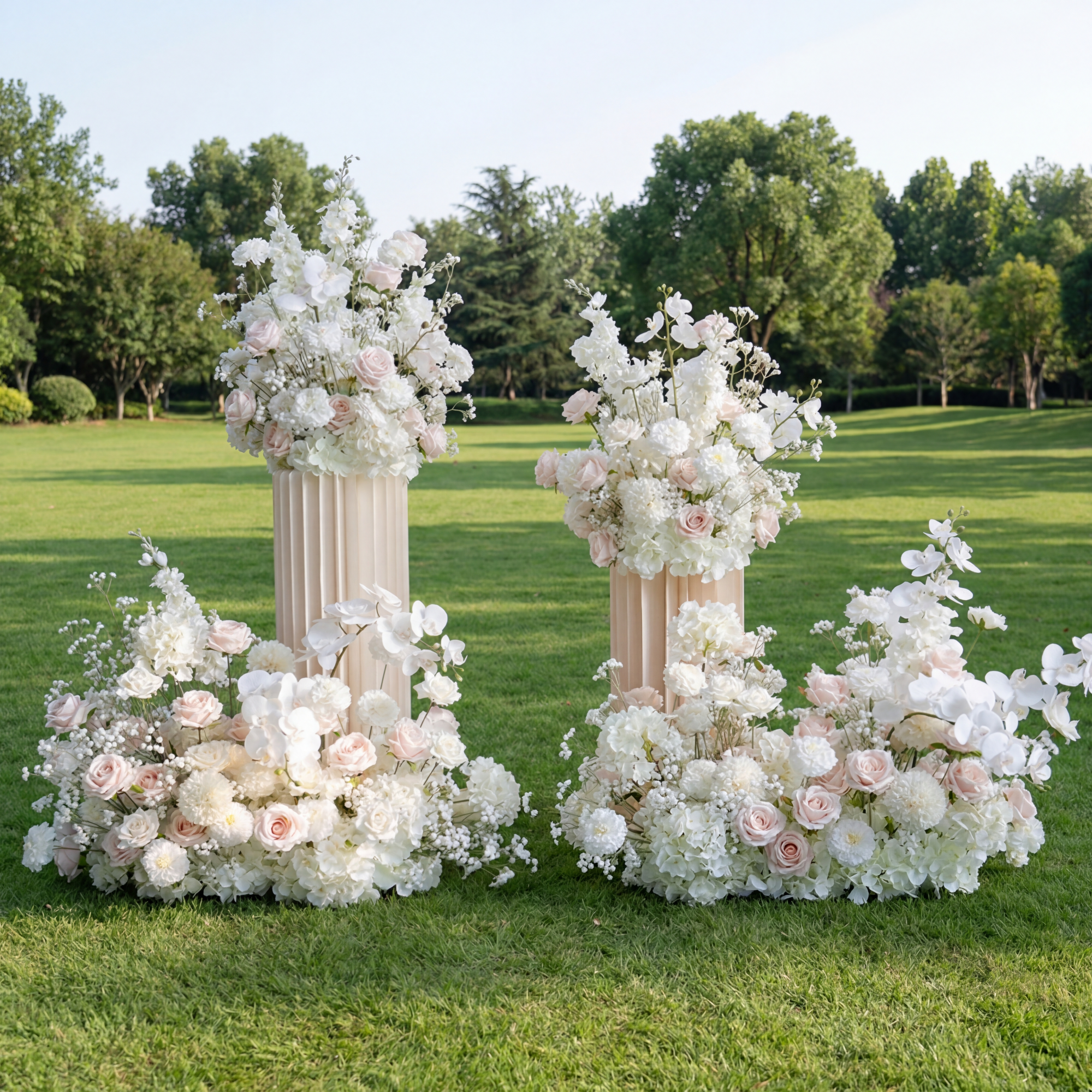 White and Pink Floral Centerpieces, Artificial Wedding Decor, Bridal Shower Decor, Event Party Decor FA-205