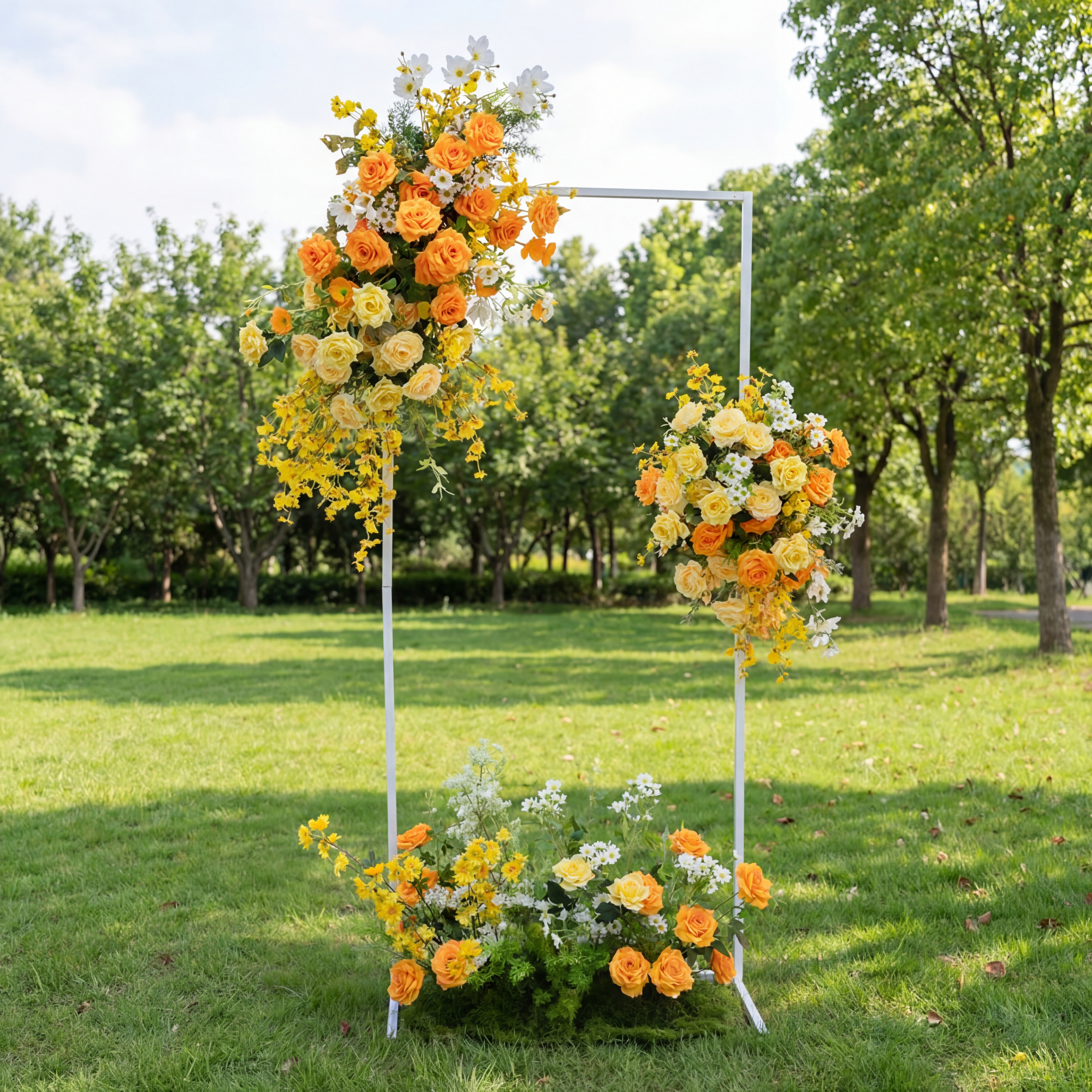 Frühlingsinspiriertes Kunstblumen-Set – Blaues und gelbes Kunstblumen-Set für Veranstaltungen FA-264