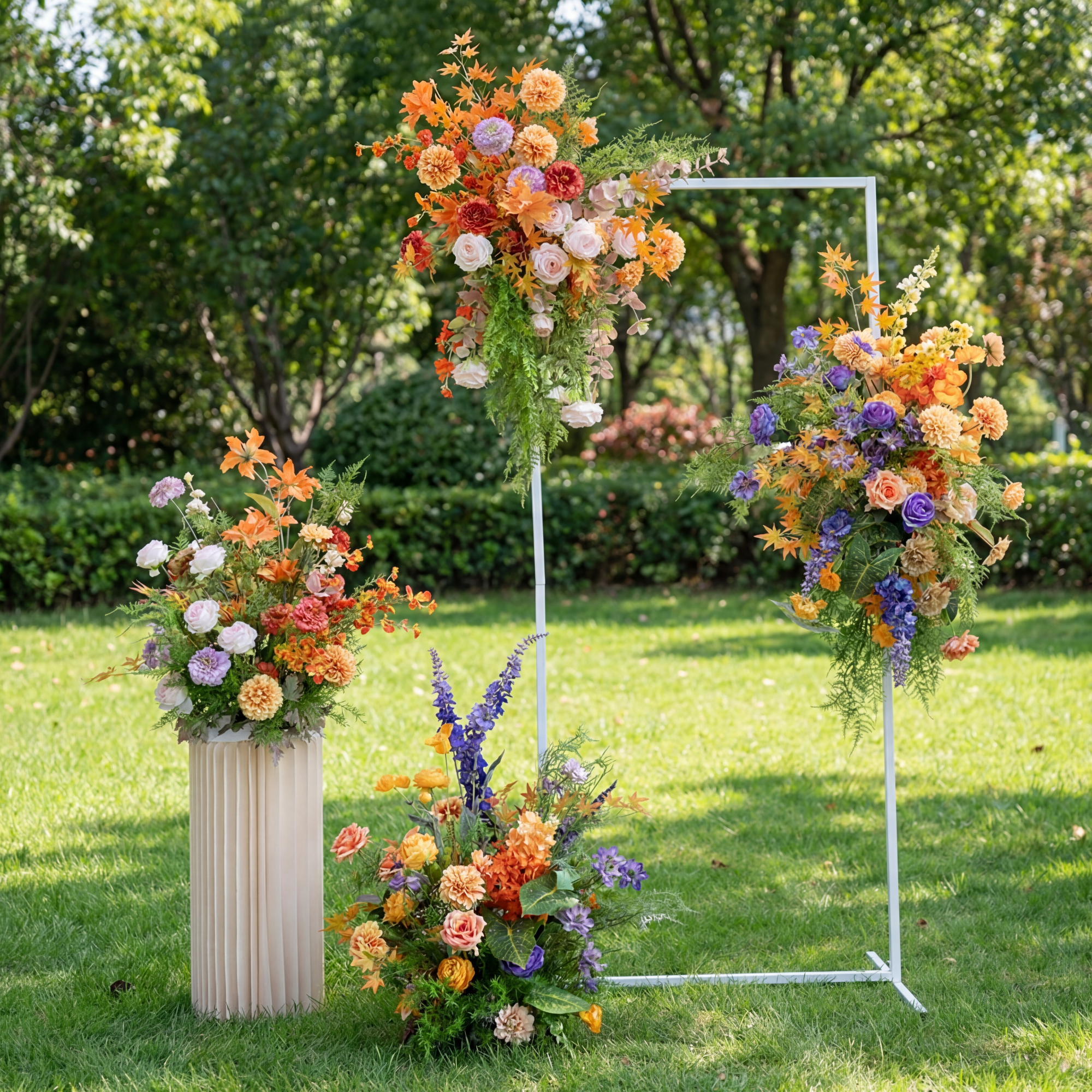 Herbstliches Blumenarrangement-Set, Künstliches Blumendekor, Hochzeitskulisse, Event-Party-Dekor FA-204