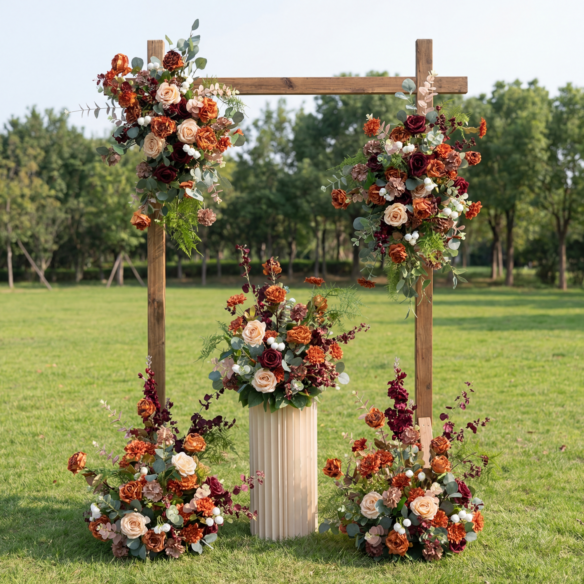 Valar Flower Fall-Inspired Faux Floral Arrangement Set for Wedding Ceremony & Party Decor FA-307