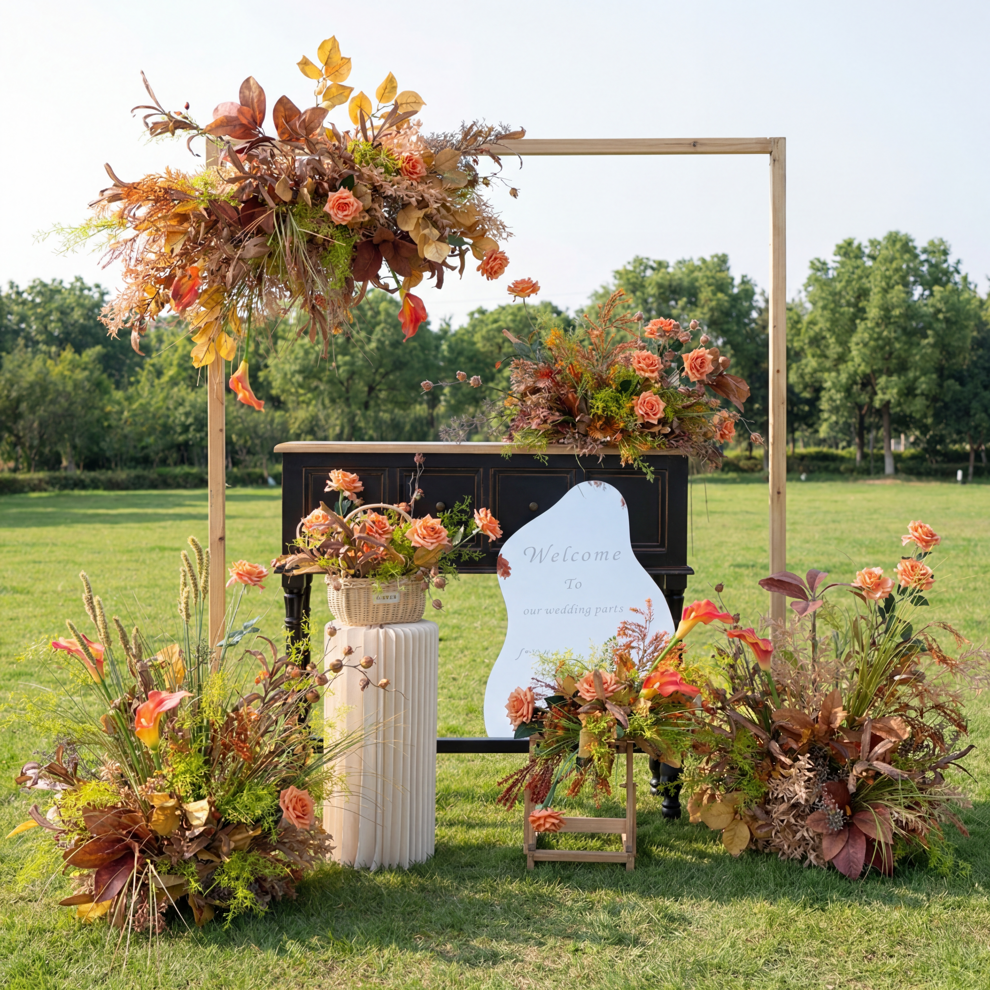 Valar Flower Autumn Wedding Flowers for cozy Wedding Event backdrop FA-288